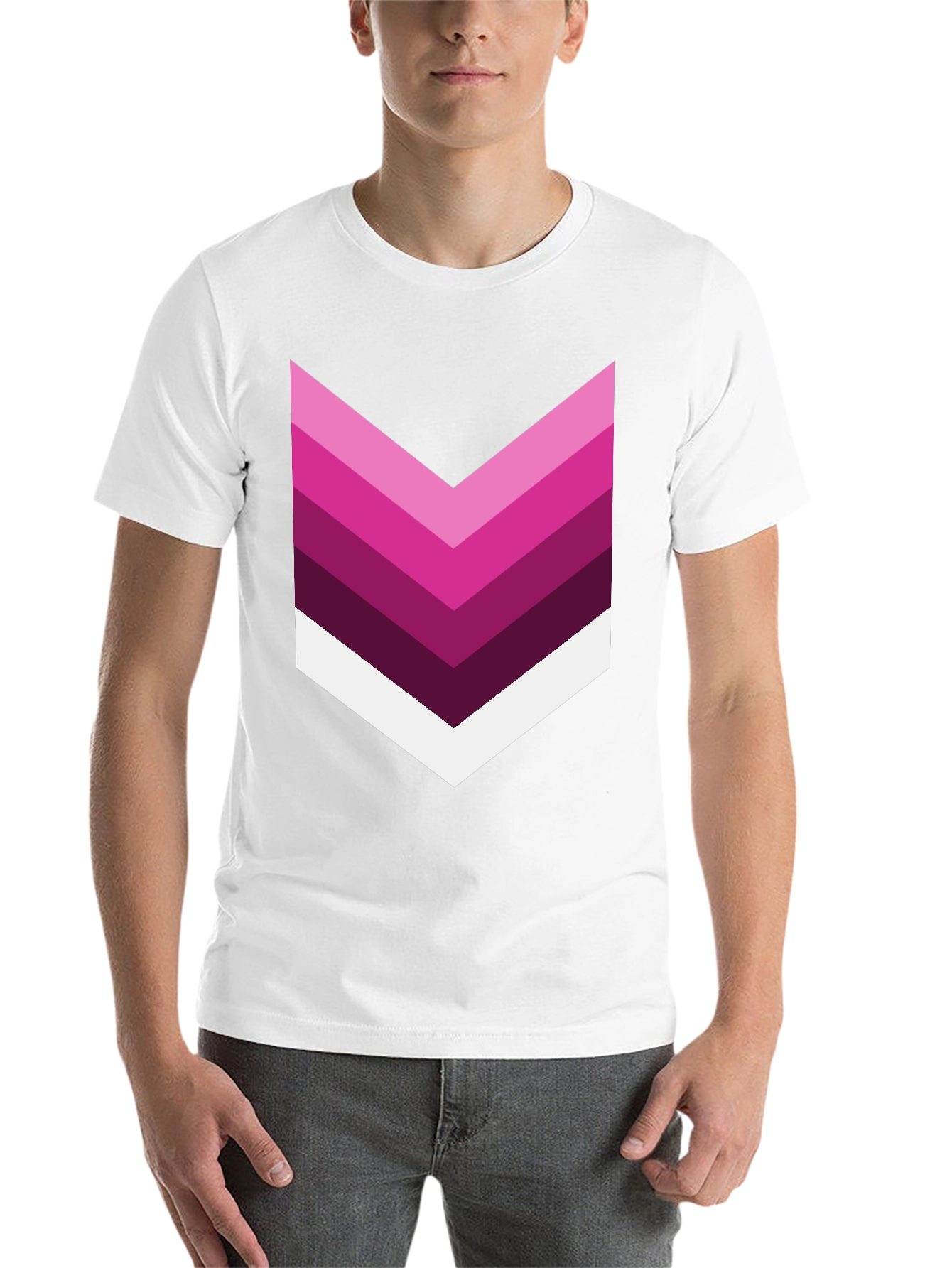 Black Chevron Stripe Graphic Tee - Modern Style view 14