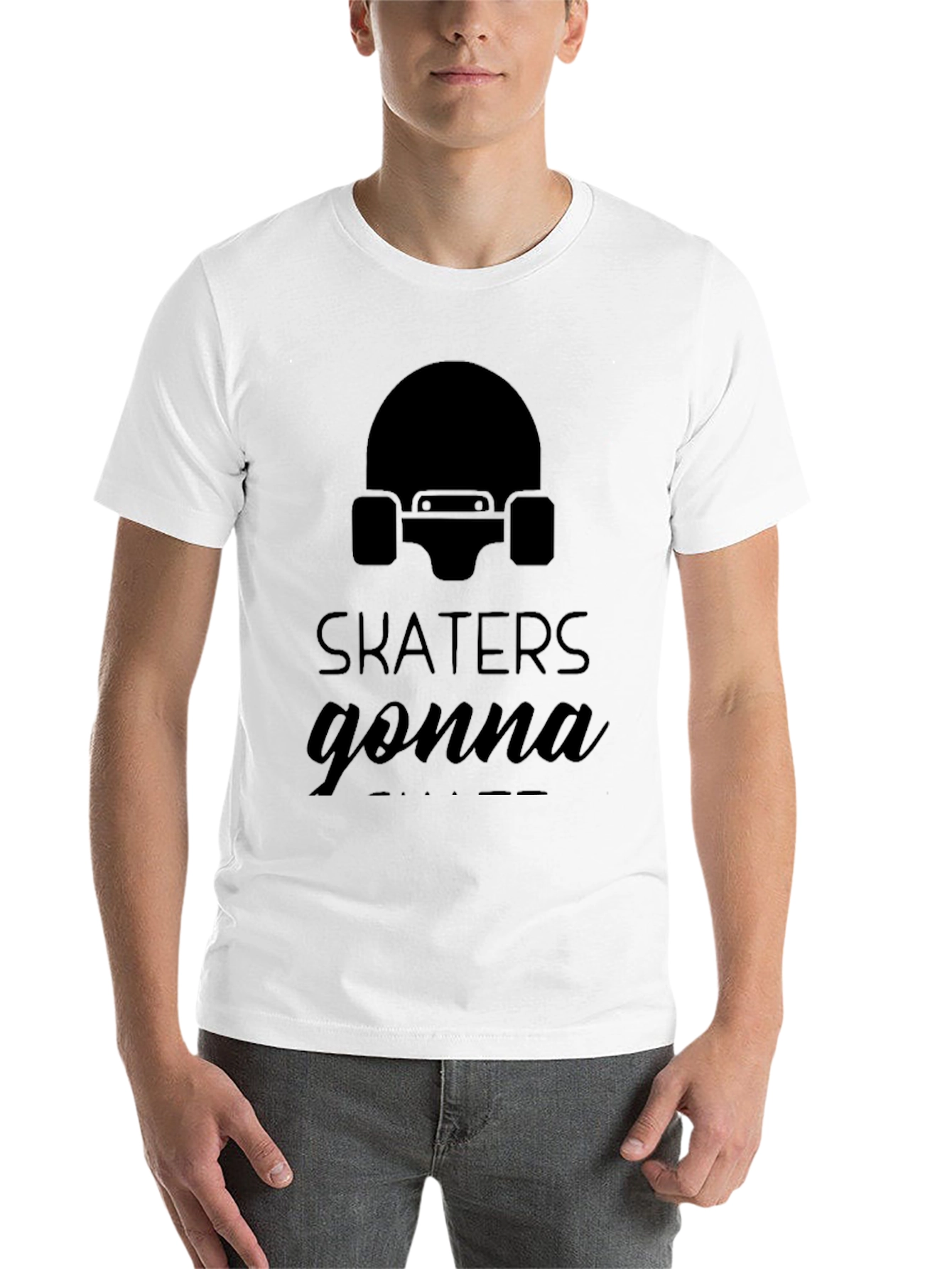 Black Skaters Gonna Skate Graphic T-Shirt - Black view 14