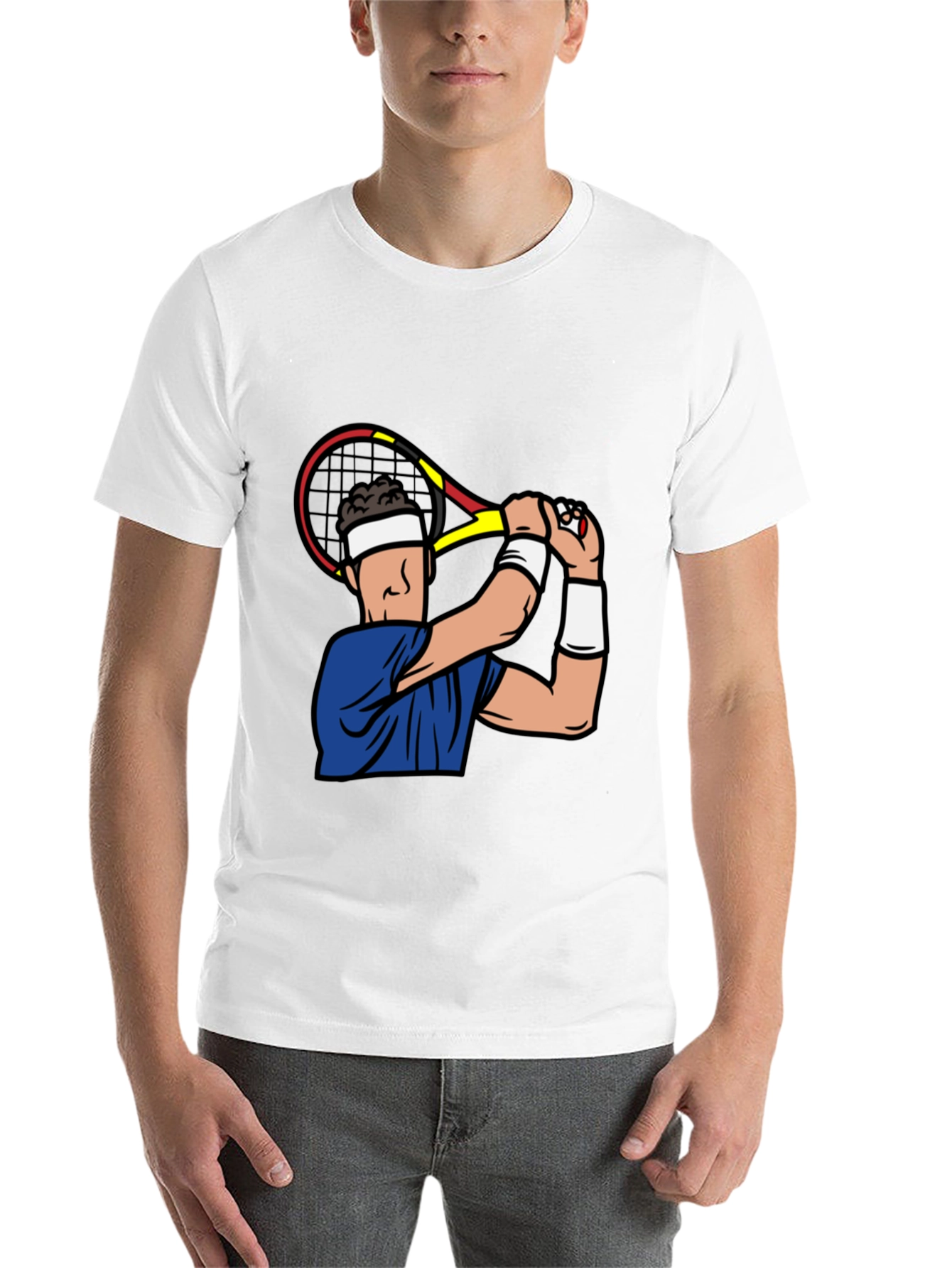 Black Tennis Player Graphic T-Shirt view 14