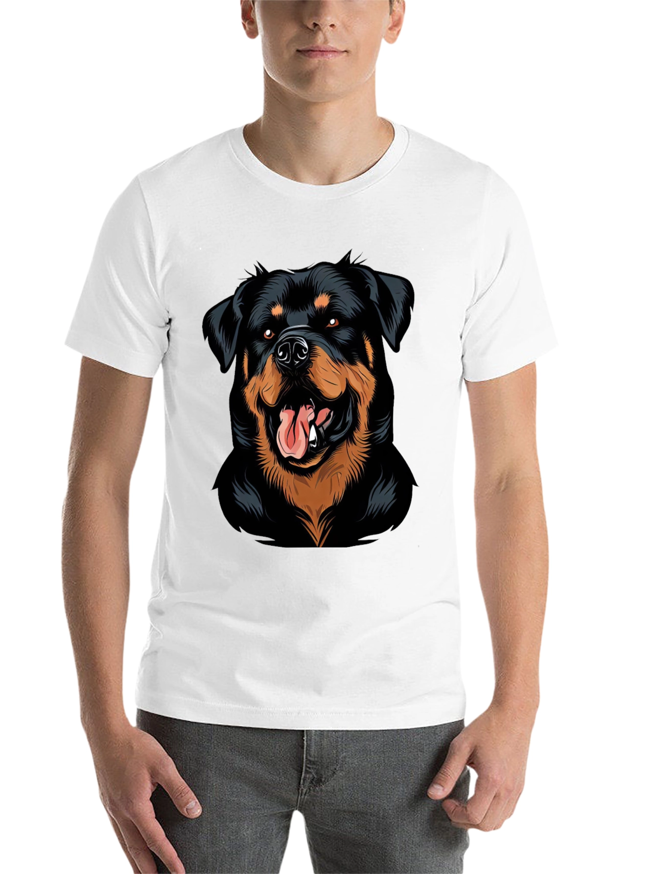 Black Rottweiler Graphic Tee - Black view 14