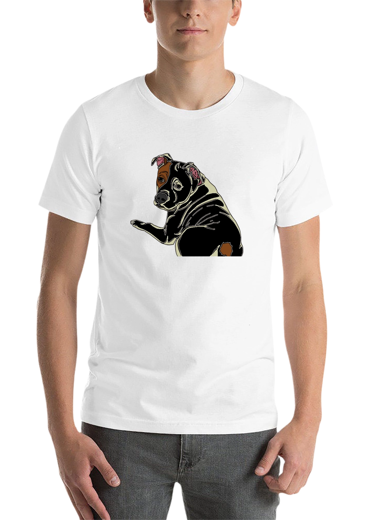 Black Dog Graphic Print Black T-Shirt view 14