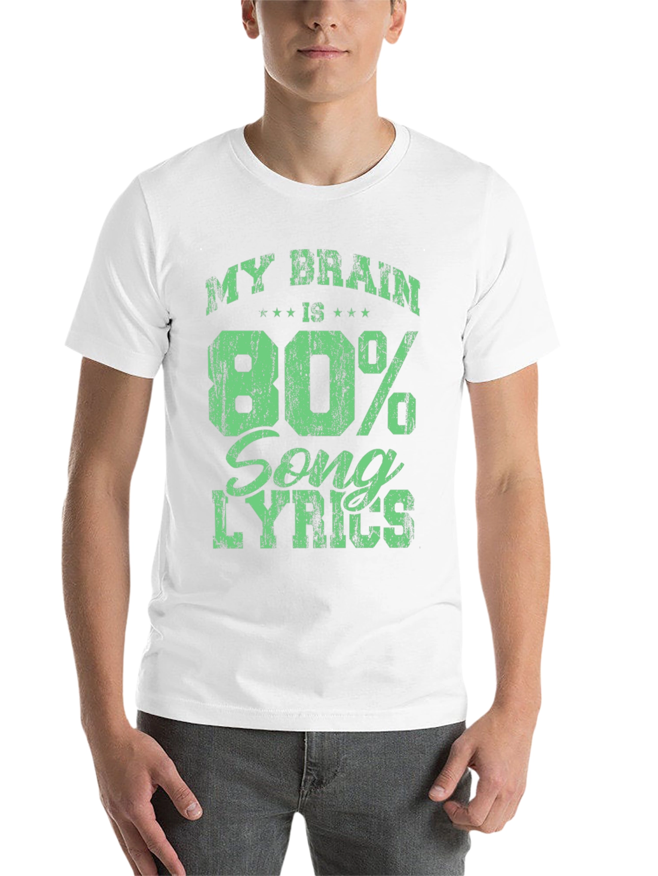 Black My Brain is 80% Song Lyrics T-Shirt view 14