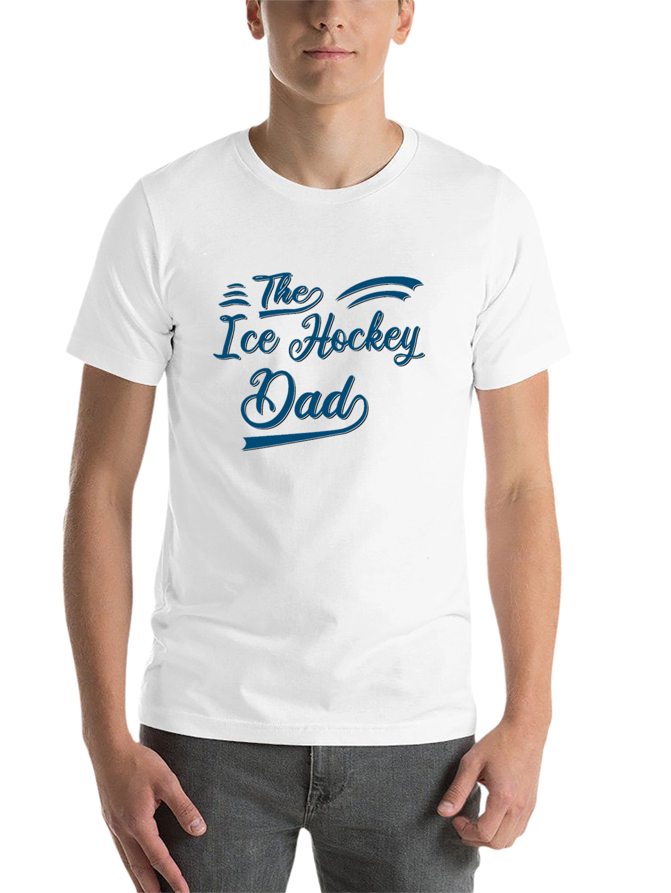 Black The Ice Hockey Dad T-Shirt - Black Cotton Tee view 14