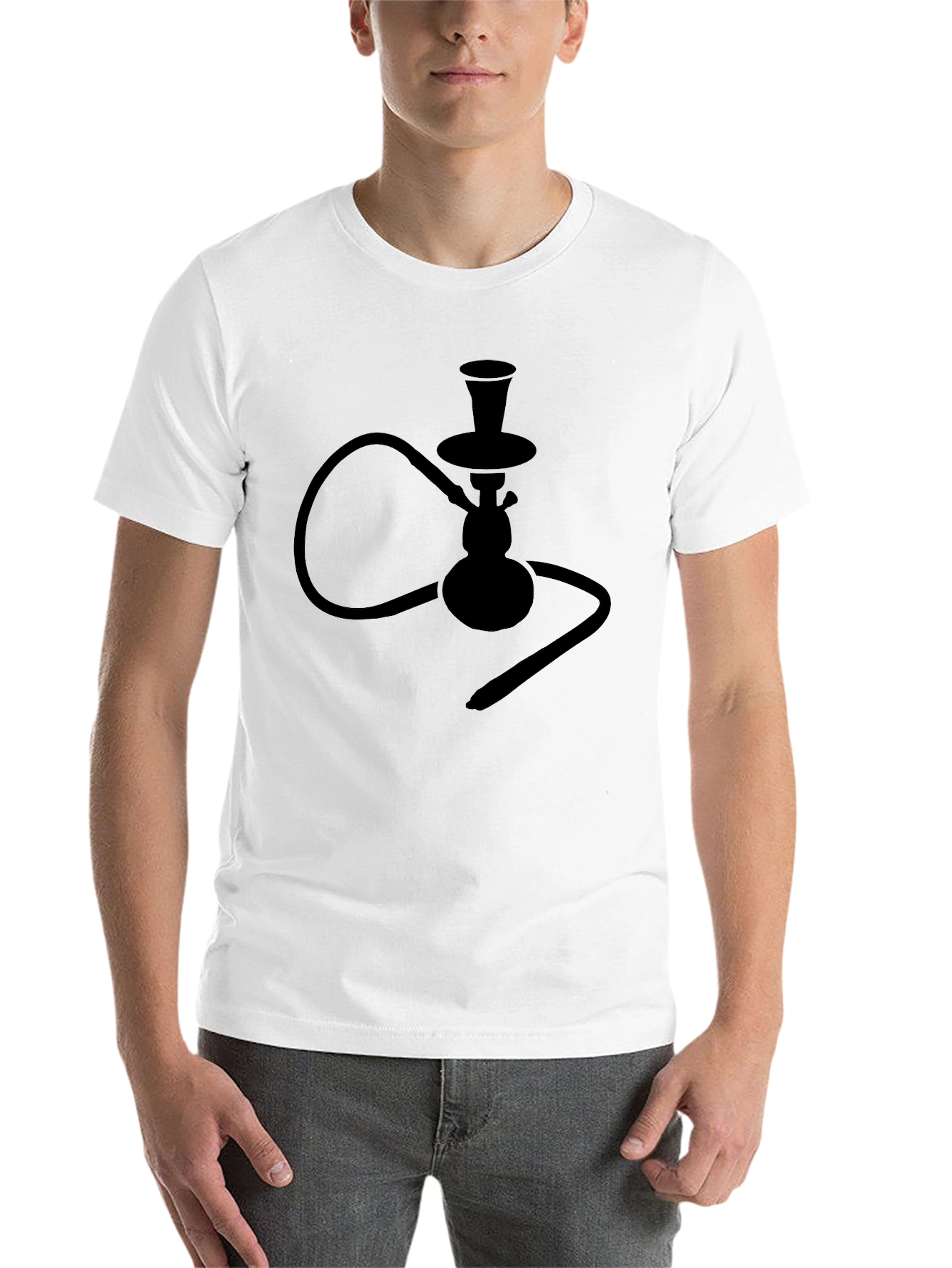 Black Hookah Silhouette T-Shirt - Cool & Unique Design view 14