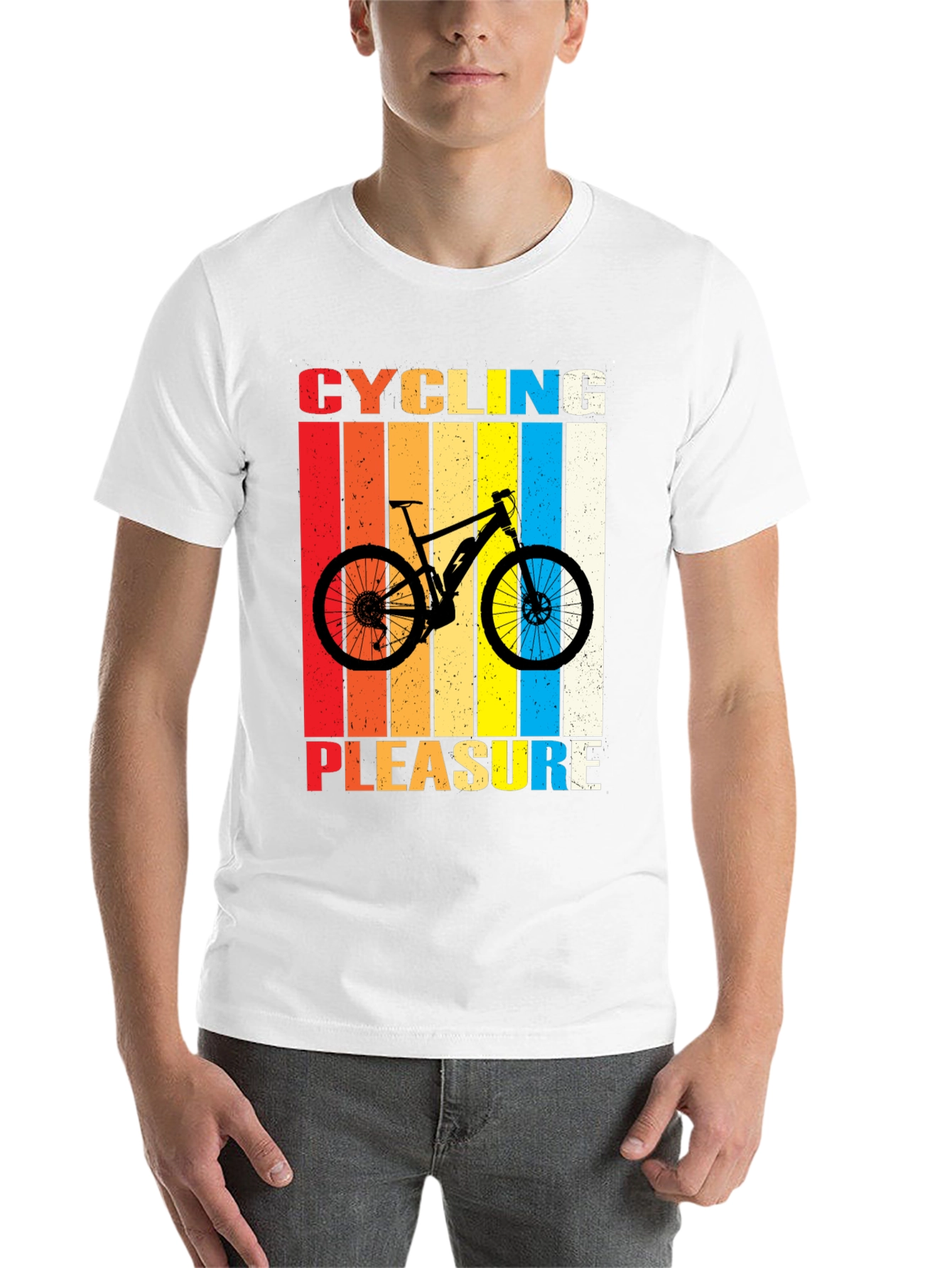 Black Cycling Pleasure Graphic T-Shirt view 14