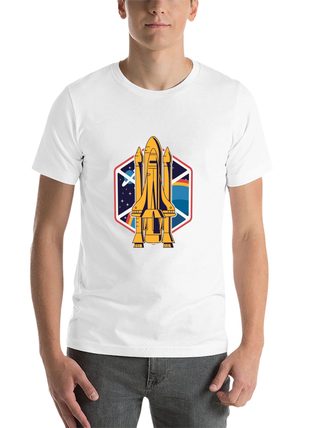 Black Space Shuttle Graphic Tee - Unisex view 14