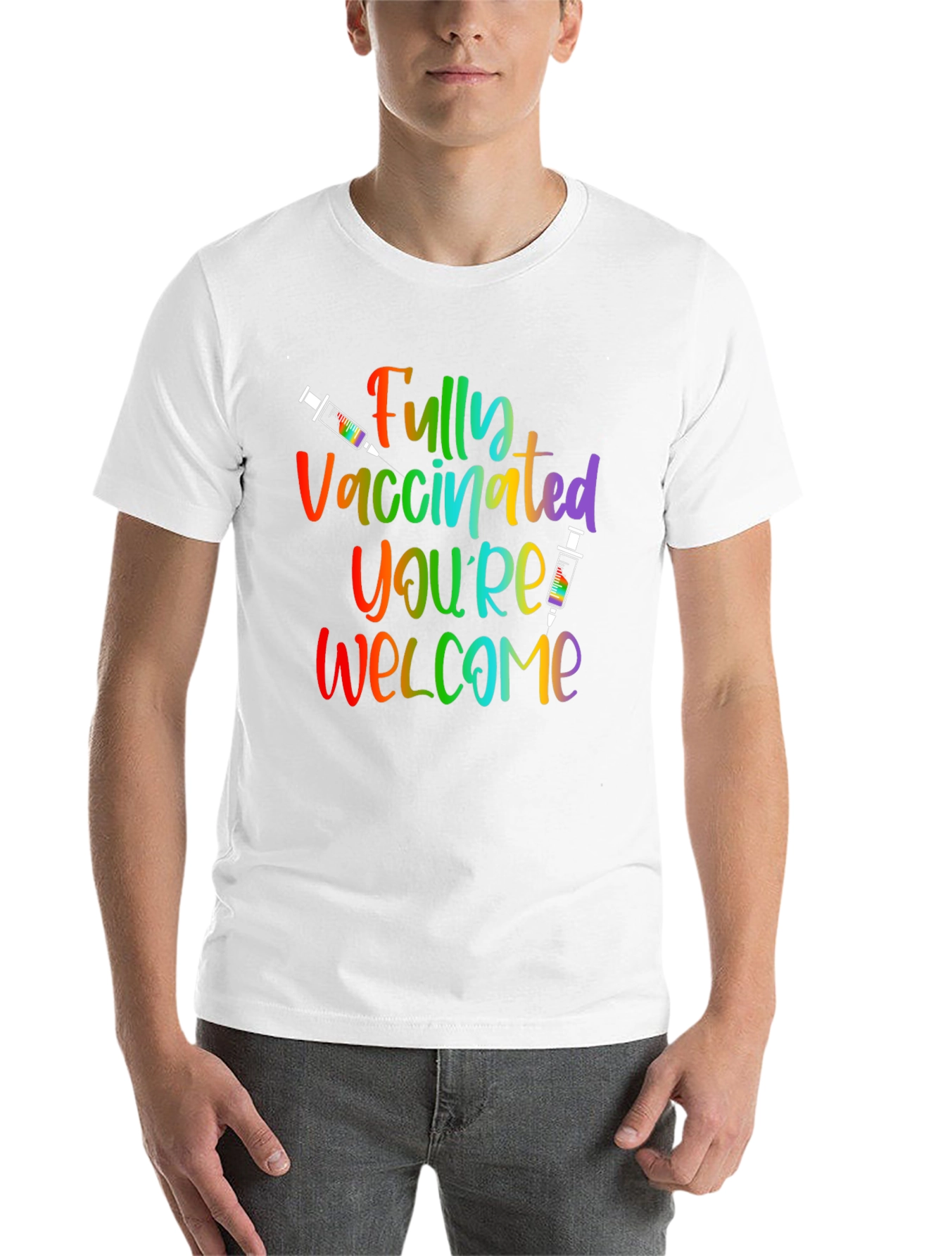 Black Fully Vaccinated Pride T-Shirt view 14