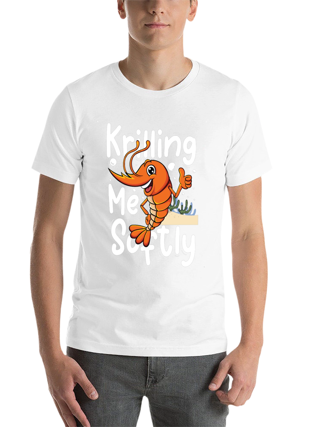Black Krilling Me Softly Funny Shrimp T-Shirt view 14
