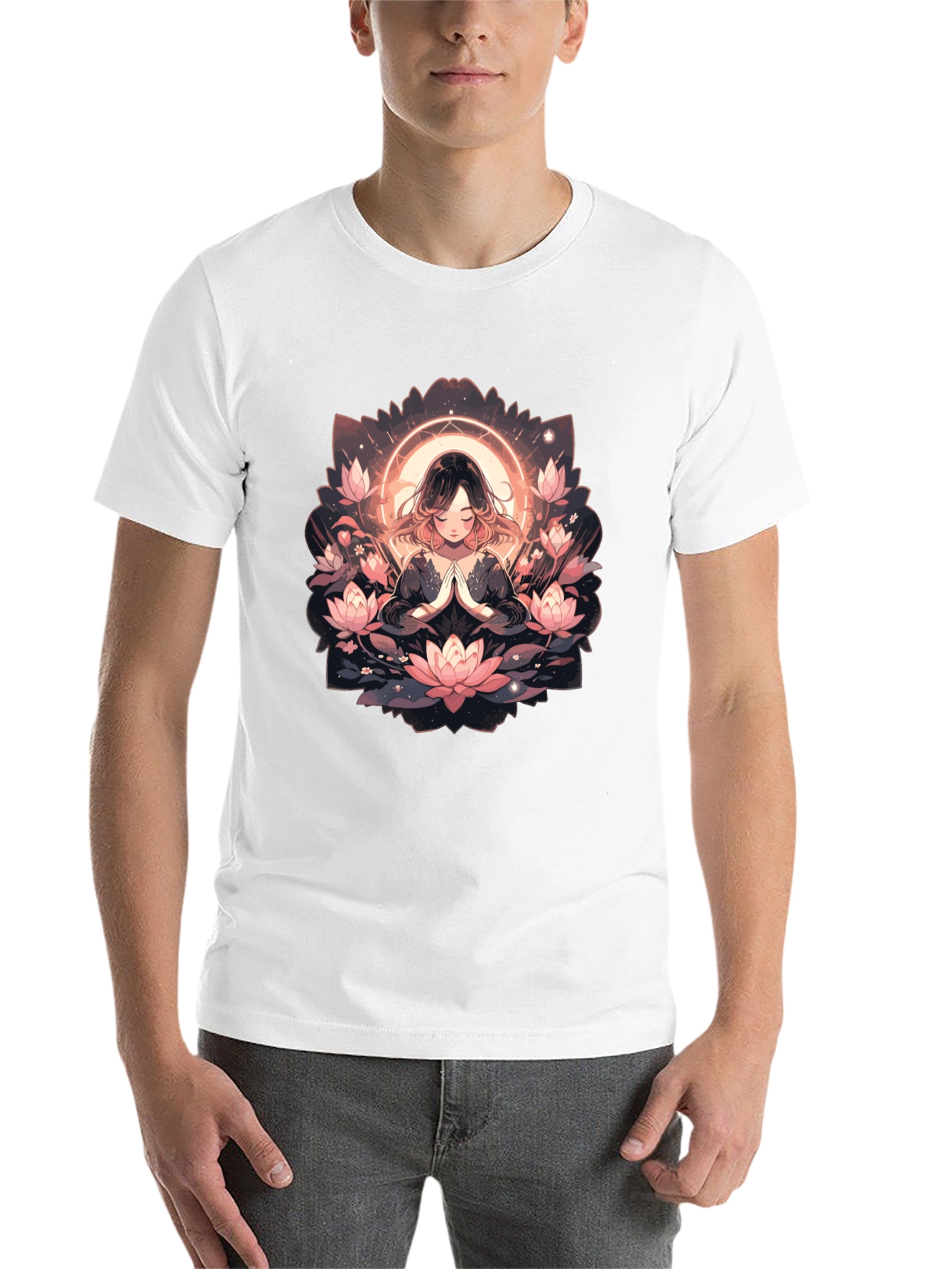 Black Lotus Mandala Graphic Tee - Unisex view 14