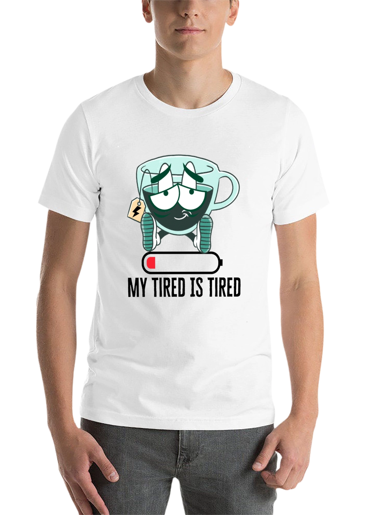 Black My Tired Is Tired Funny Graphic T-Shirt view 14