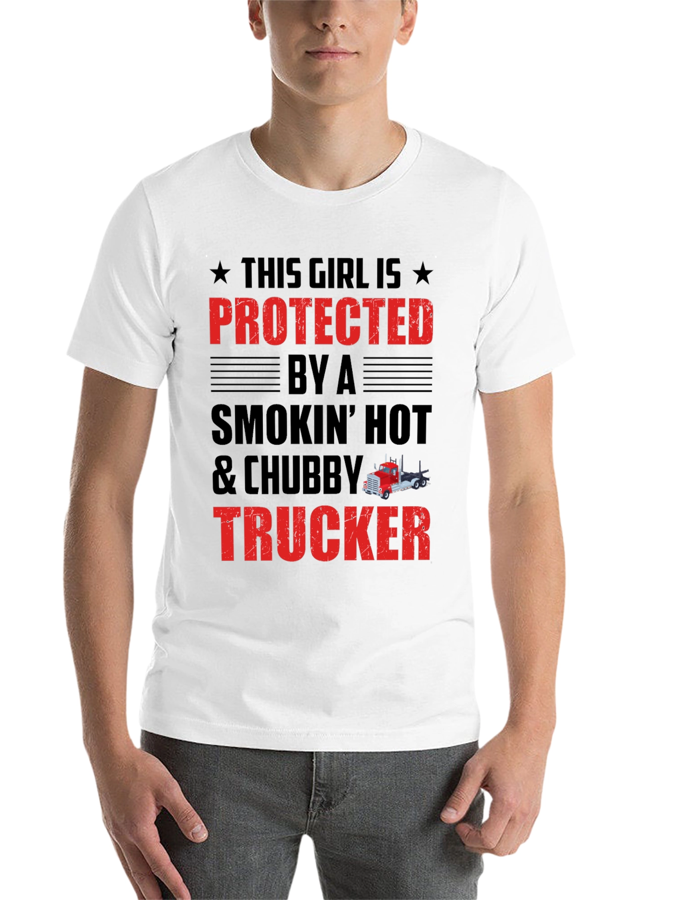 Protected by a Chubby Trucker T-Shirt - 14