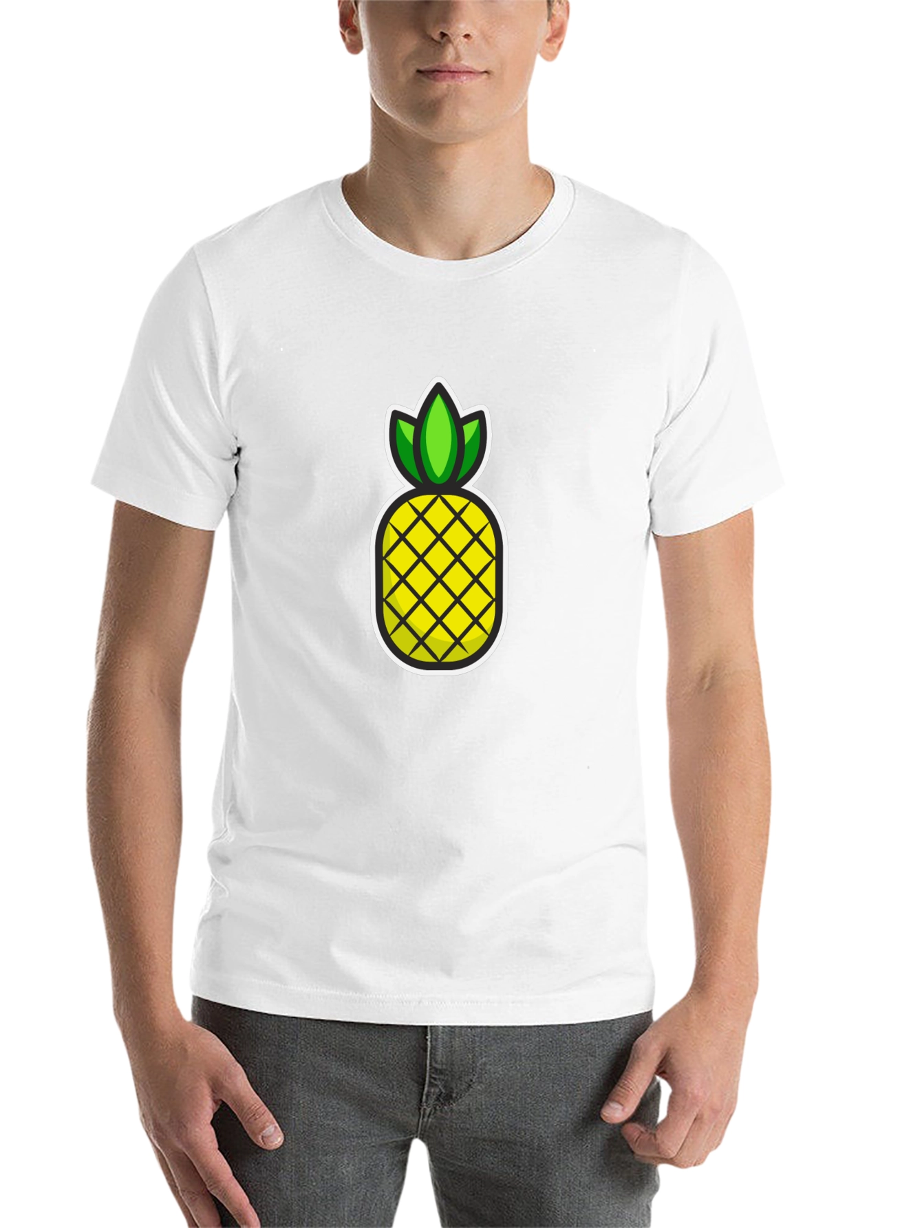 Black Pineapple Graphic T-Shirt - Casual Black Tee view 14
