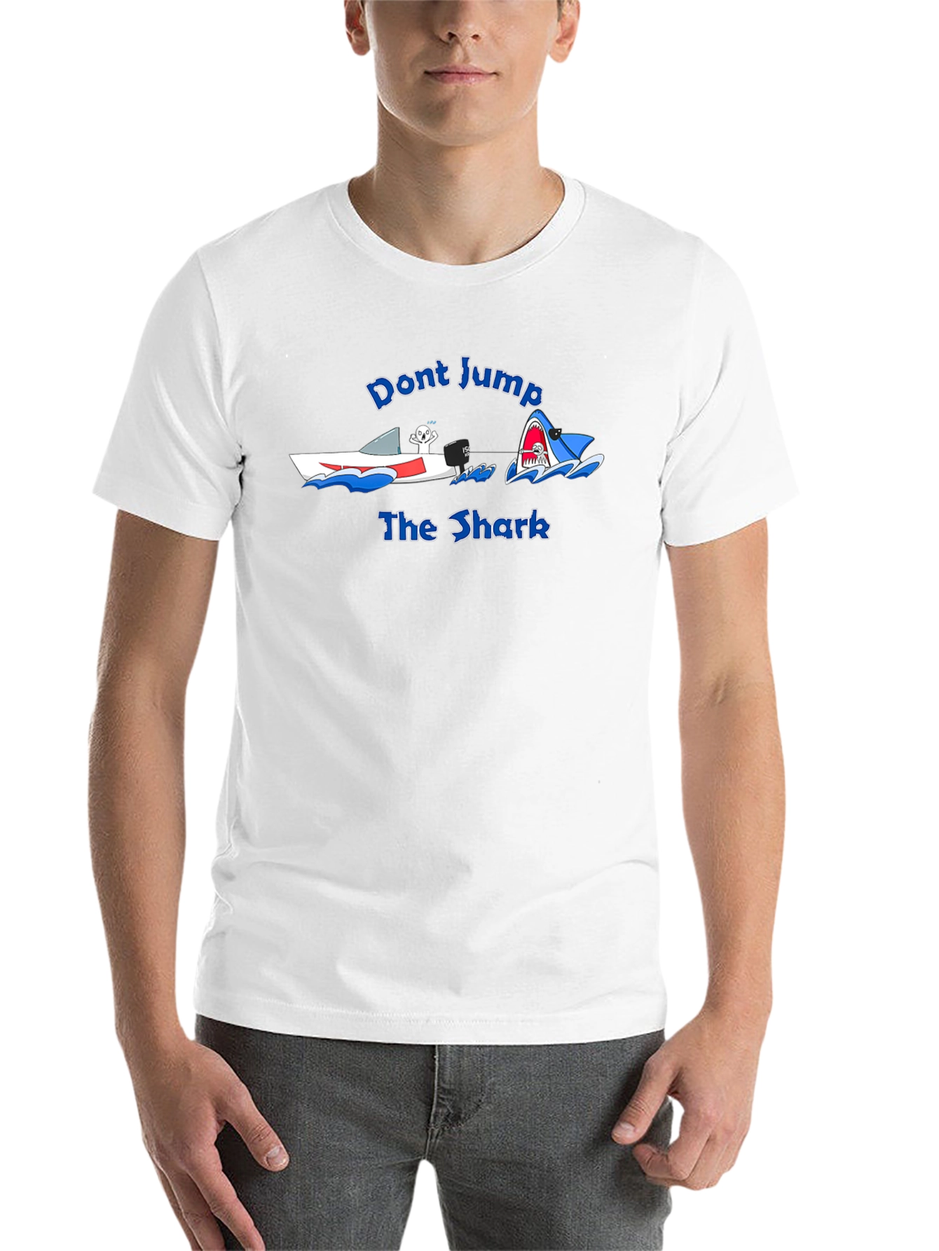 Black Don't Jump the Shark Graphic T-Shirt view 14
