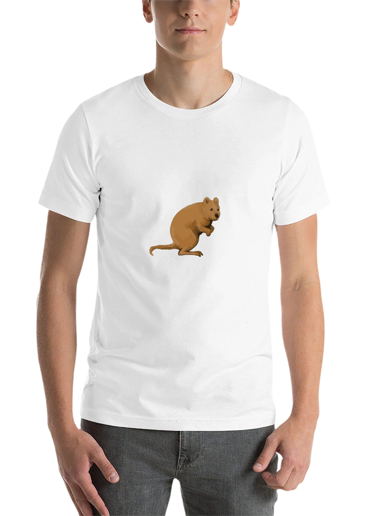 Black Quokka Graphic Tee - Black Cotton T-Shirt view 14