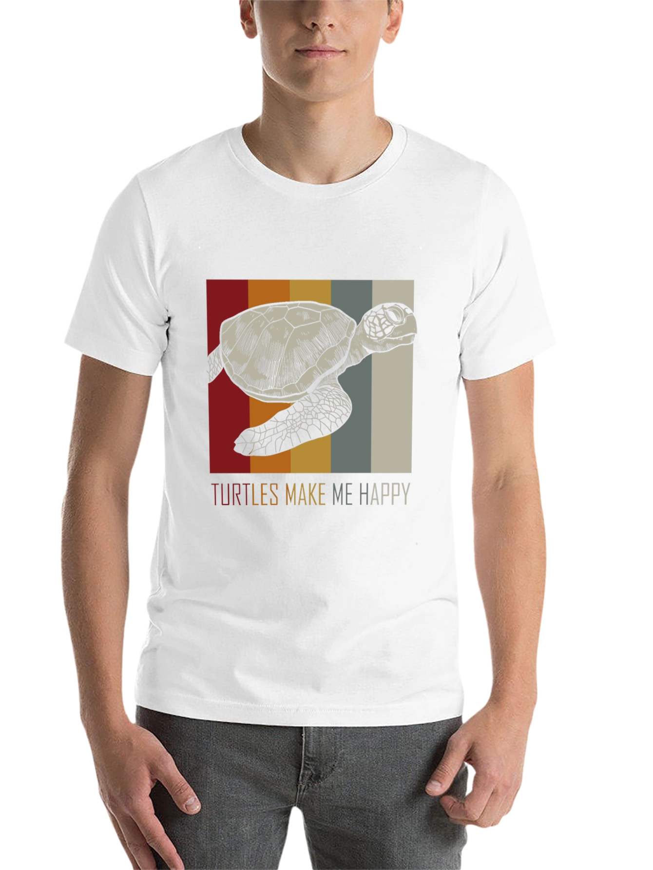 Black Turtles Make Me Happy Graphic Tee view 14