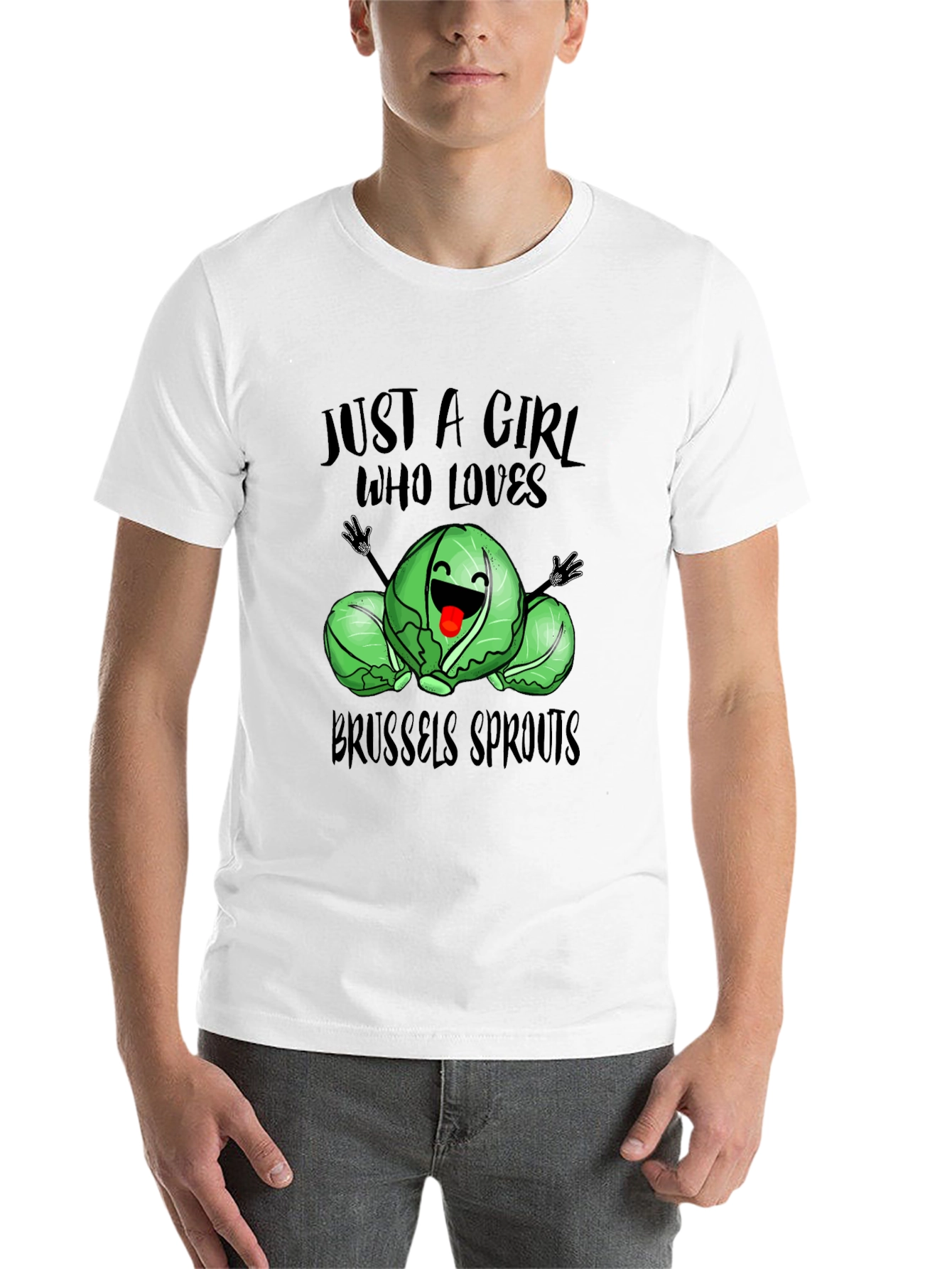 Black Brussels Sprouts Lover T-Shirt - Cute Girl's Tee view 14
