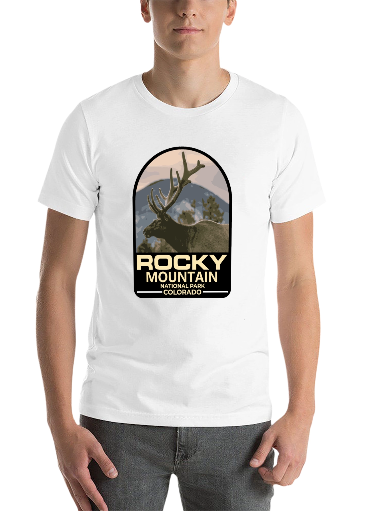 Black Rocky Mountain National Park Tee view 14