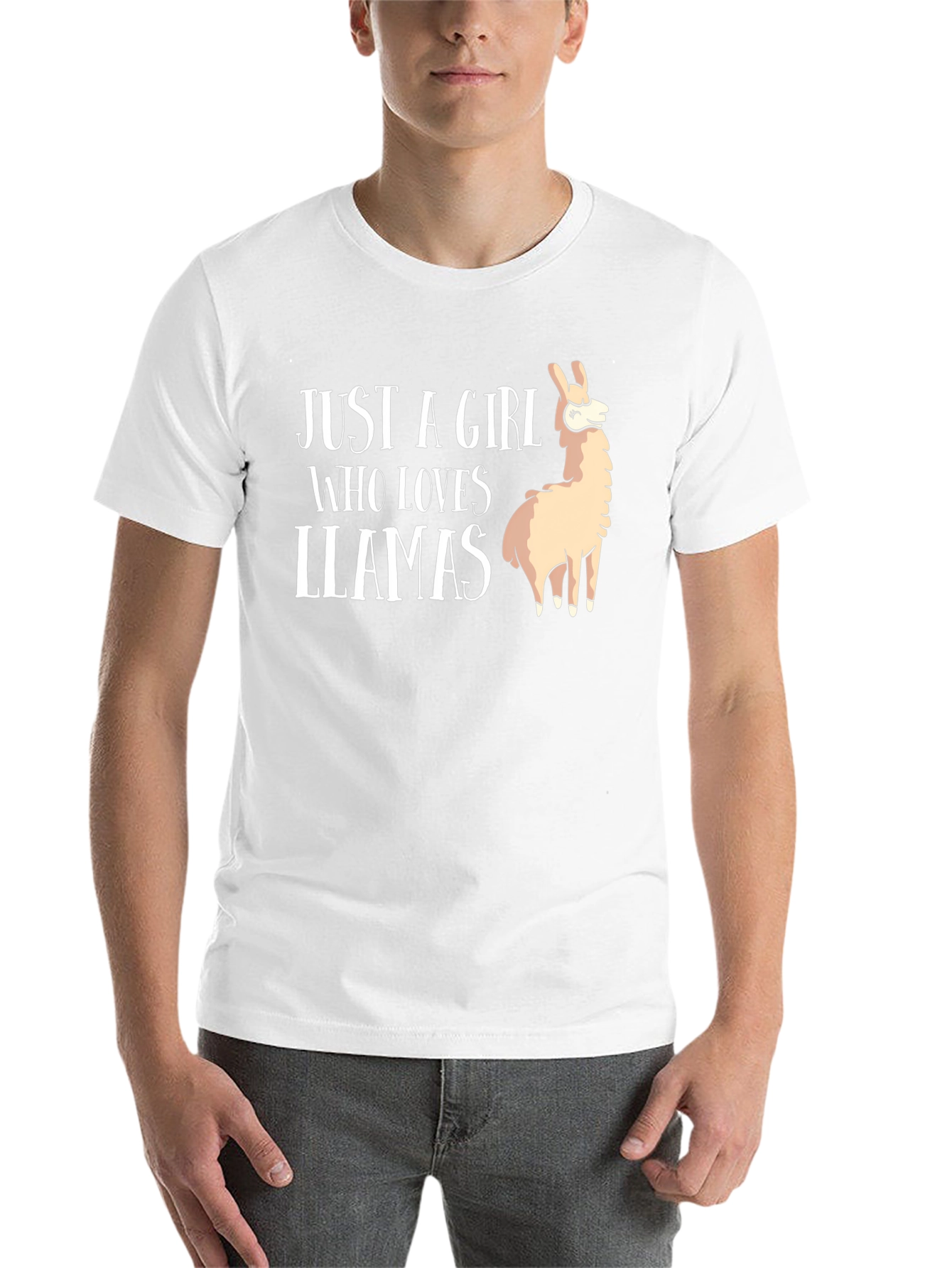 Black Just A Girl Who Loves Llamas - Graphic T-Shirt view 14