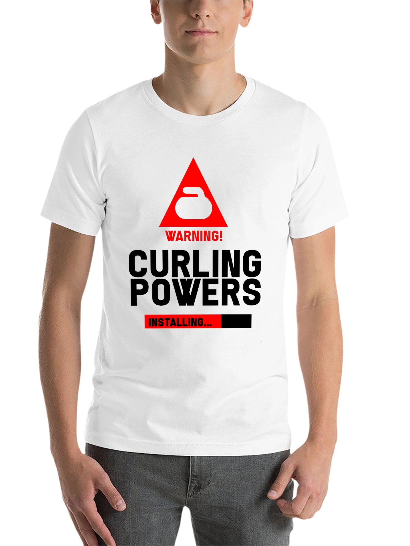 Black Curling Powers Installing Black T-Shirt view 14