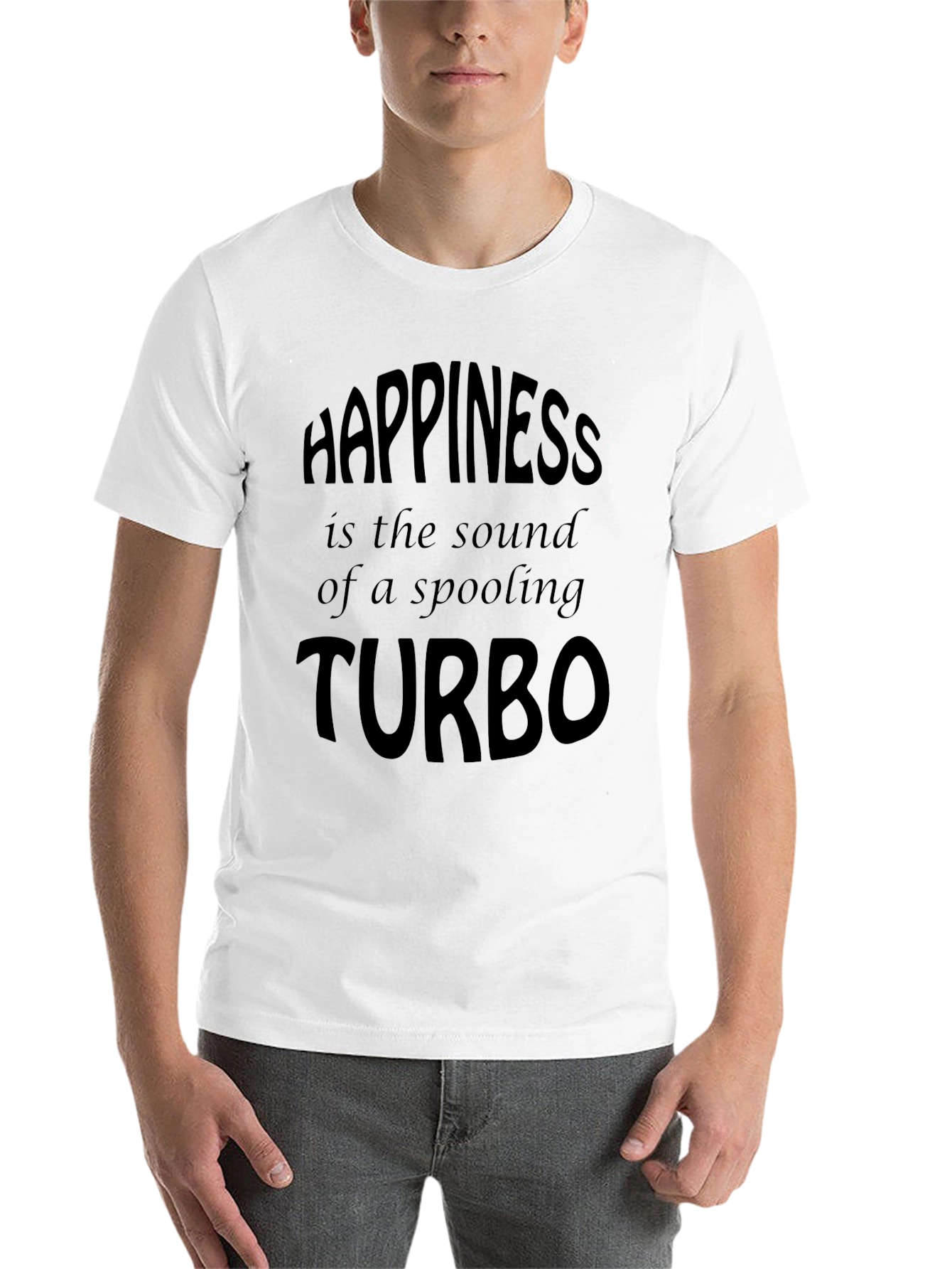 Black Happiness is a Spooling Turbo T-Shirt - Men's Black Tee view 14
