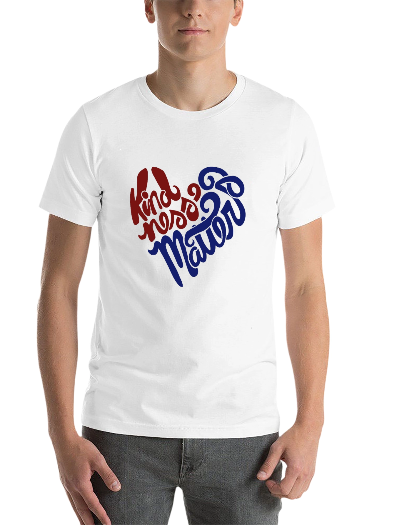 Black Kindness Matters Graphic Tee - Soft Cotton Crew Neck T-Shirt view 14