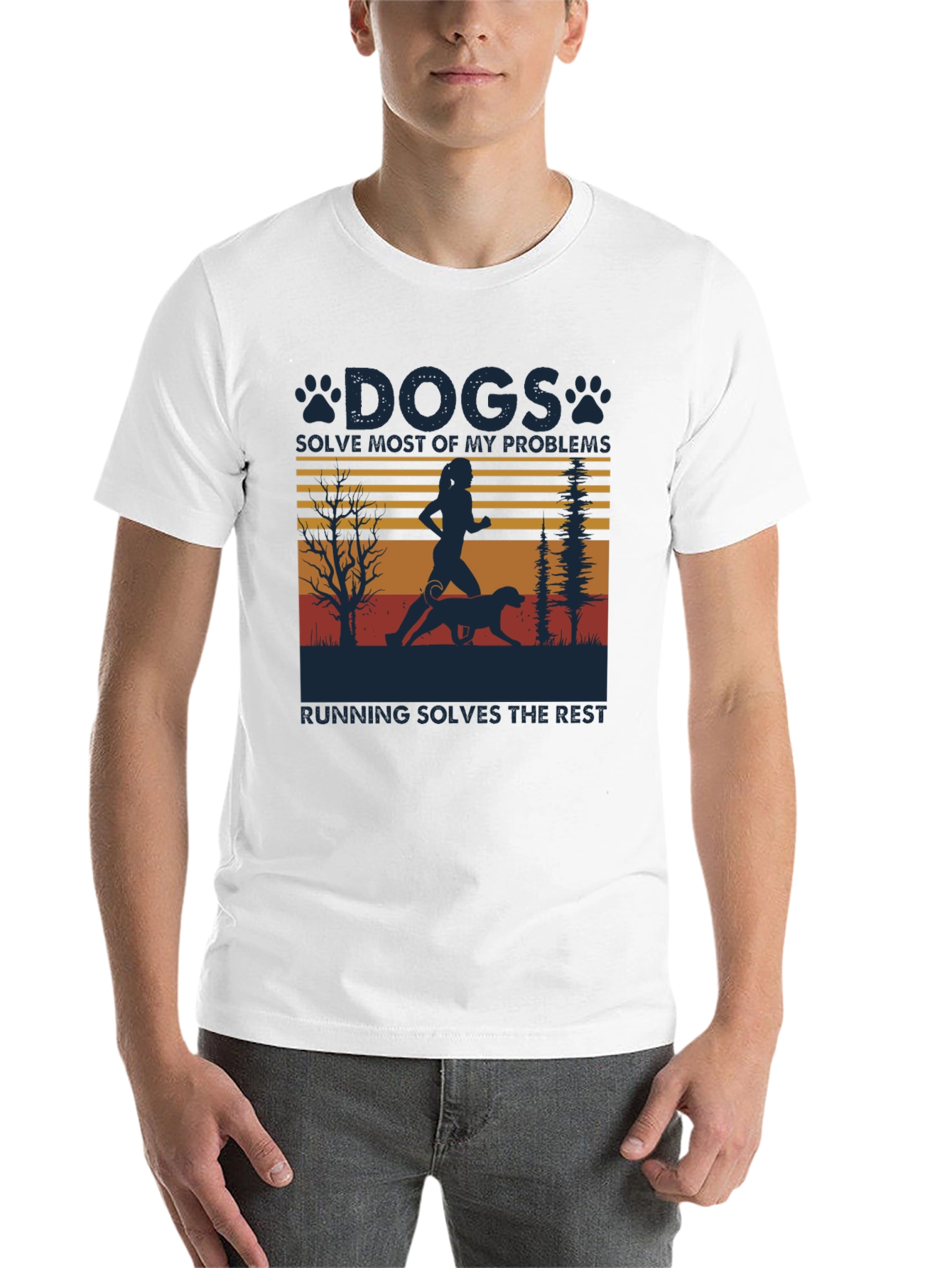 Black Dogs Solve Problems Running T-Shirt view 14