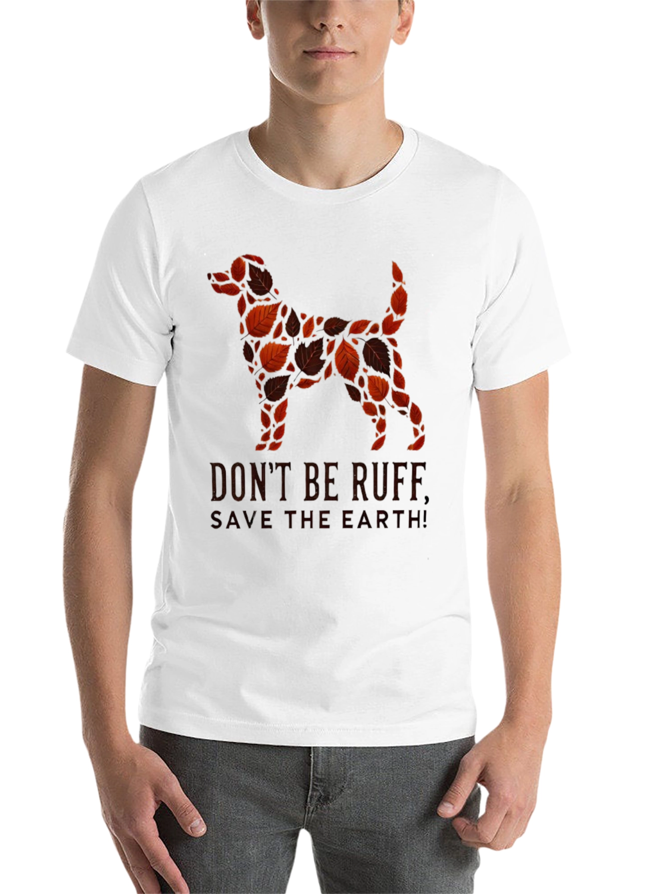 Black Eco-Friendly Dog Lover's T-Shirt view 14