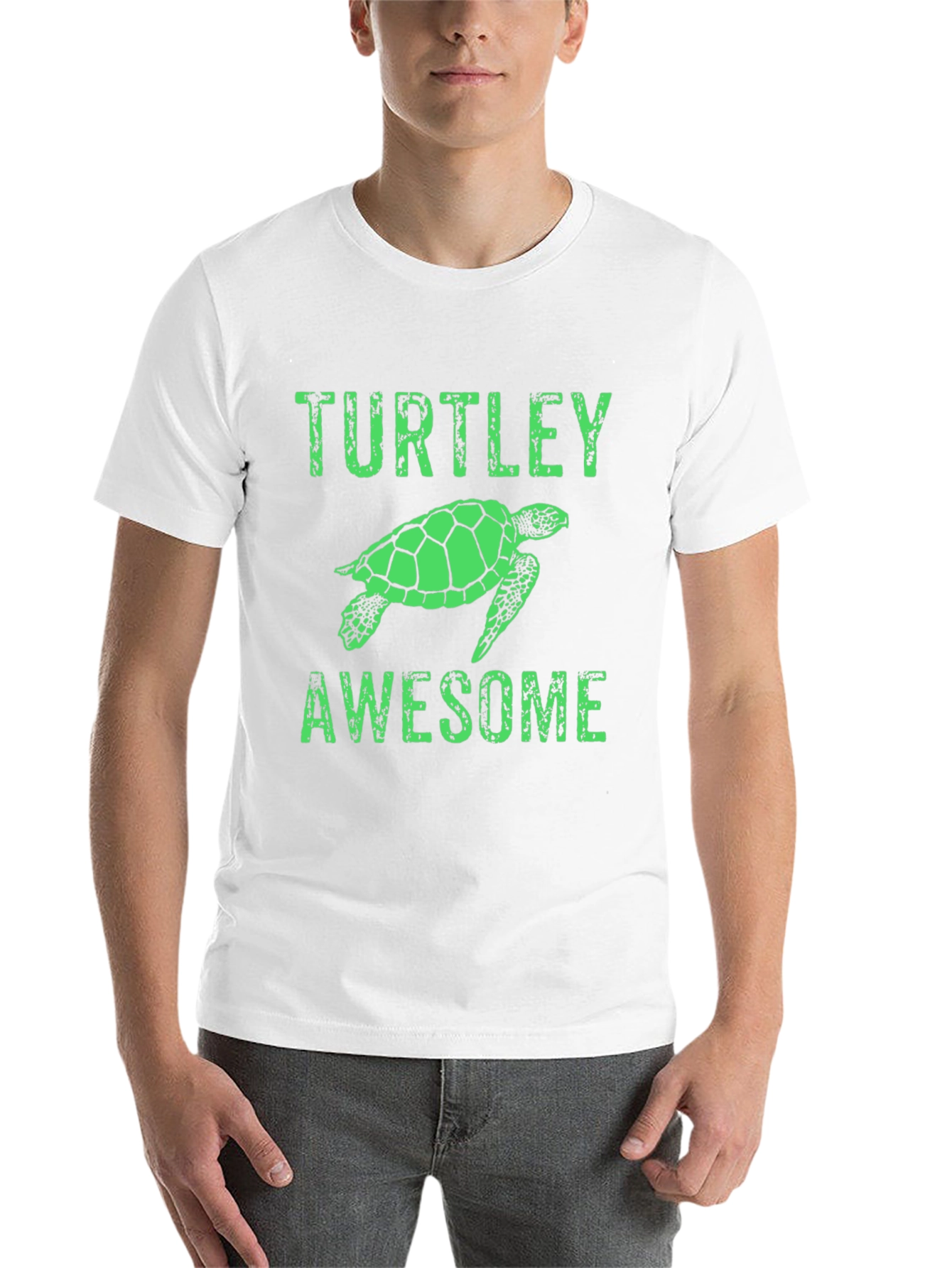 Black Turtley Awesome Graphic Tee - Black Cotton Blend view 14