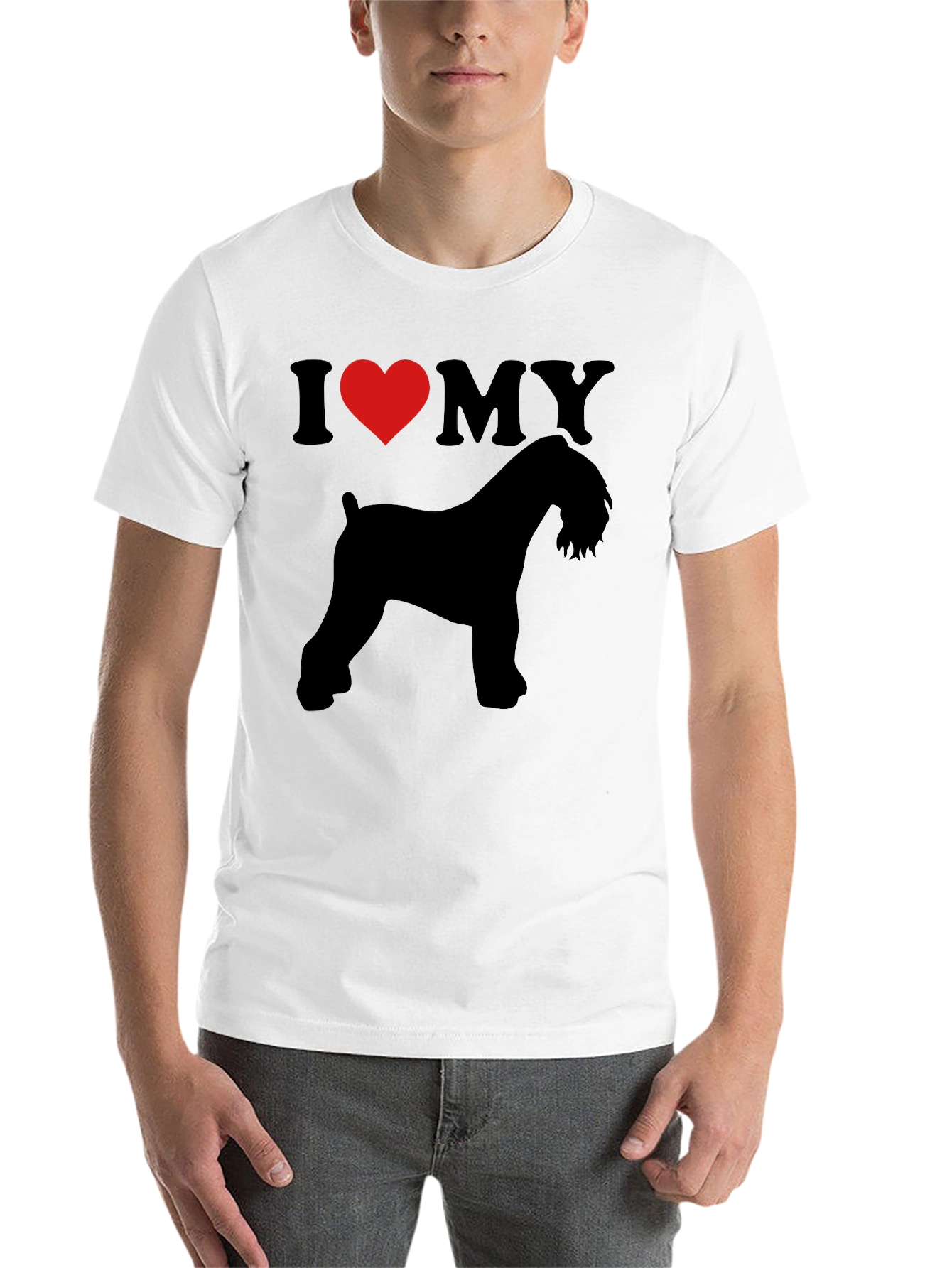 I Heart My Dog T-Shirt - Black Dog Lover Tee - 14