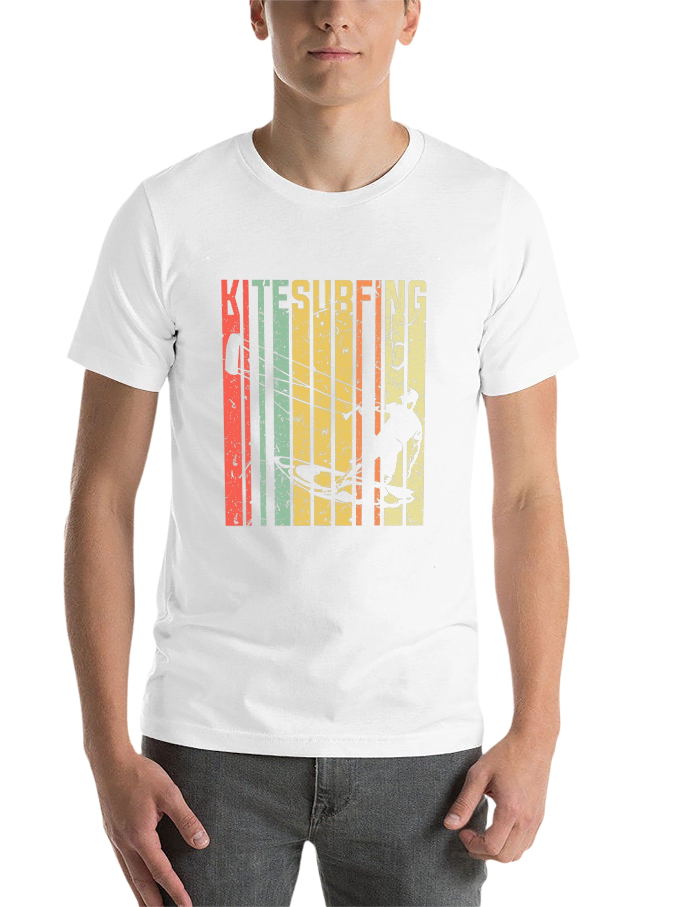 Black Kitesurfing Graphic Tee - Retro Style Surf Shirt view 14