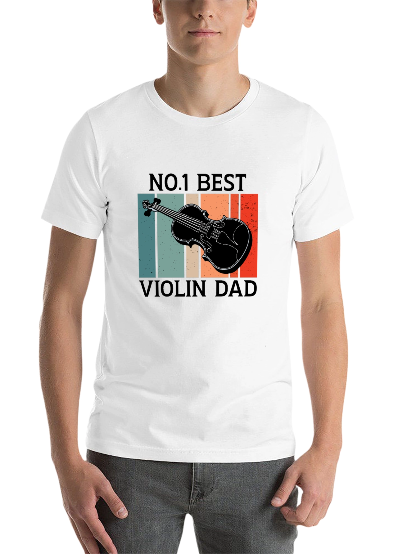 Black No. 1 Best Violin Dad T-Shirt - Music Lover Gift view 14