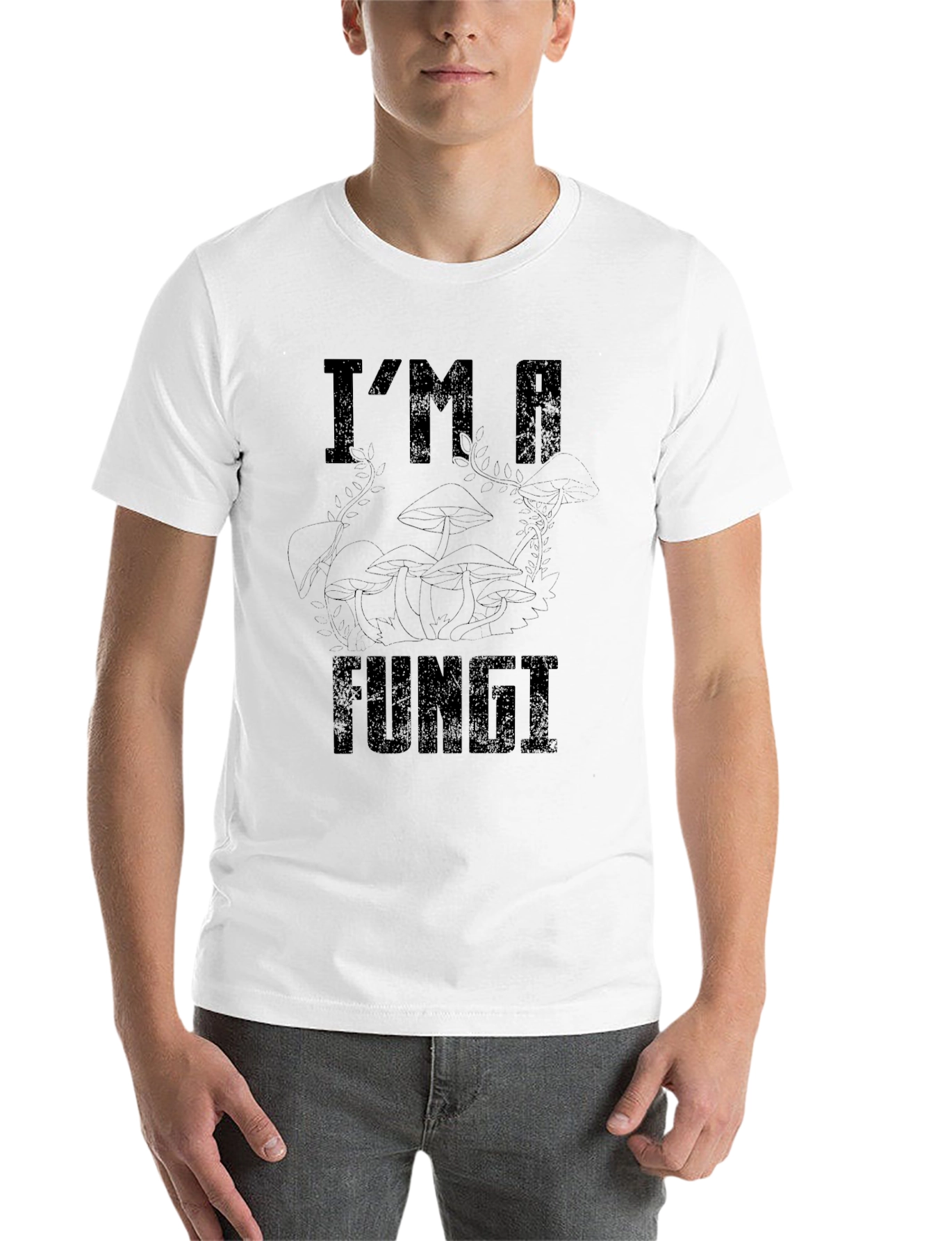 Black I'm A Fungi T-Shirt - Unique Mushroom Graphic Tee view 14