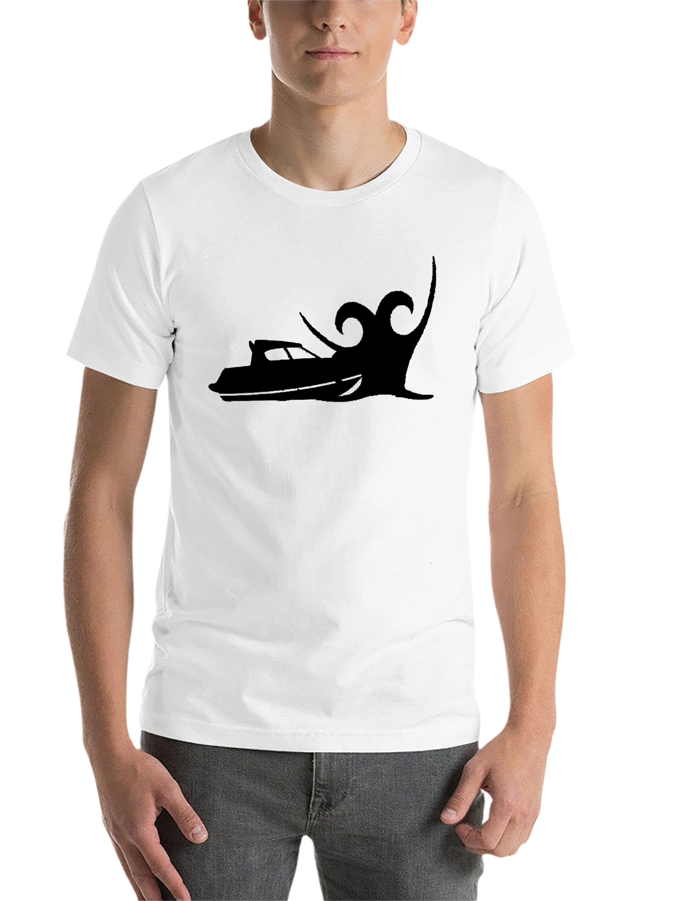 Black Boat Graphic Tee - Stylish & Comfortable - 14