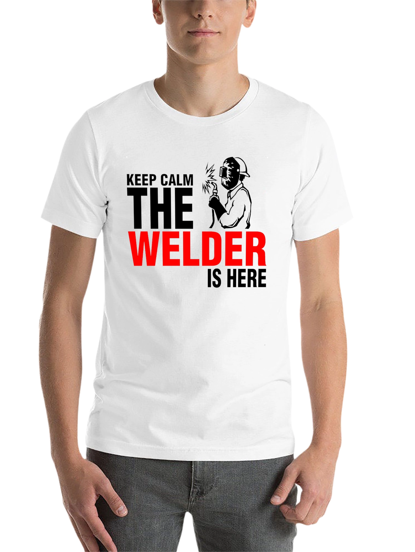 Keep Calm Welder Graphic Tee - Black - 14