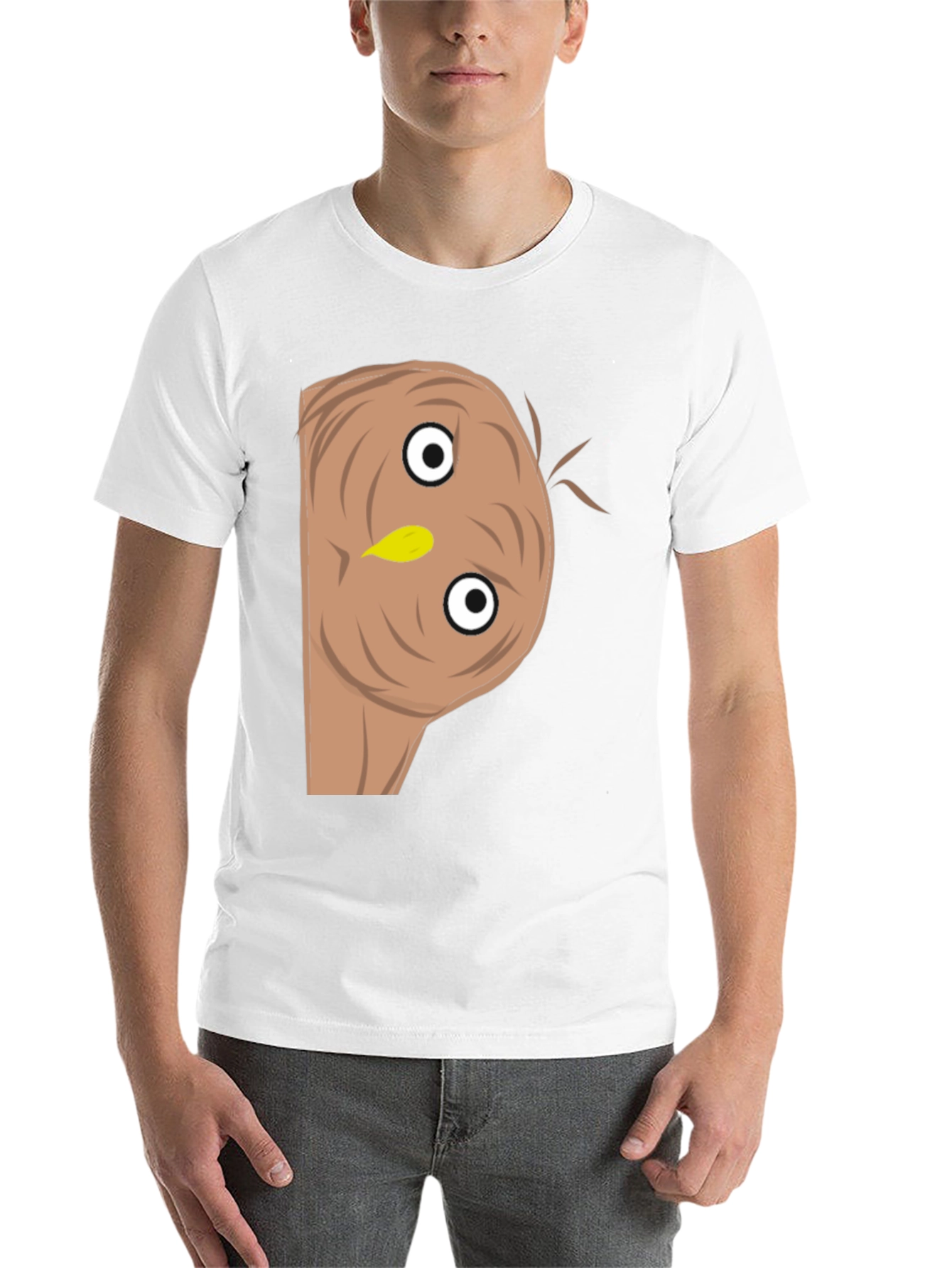 Black Funny Upside Down Owl Graphic Tee view 14