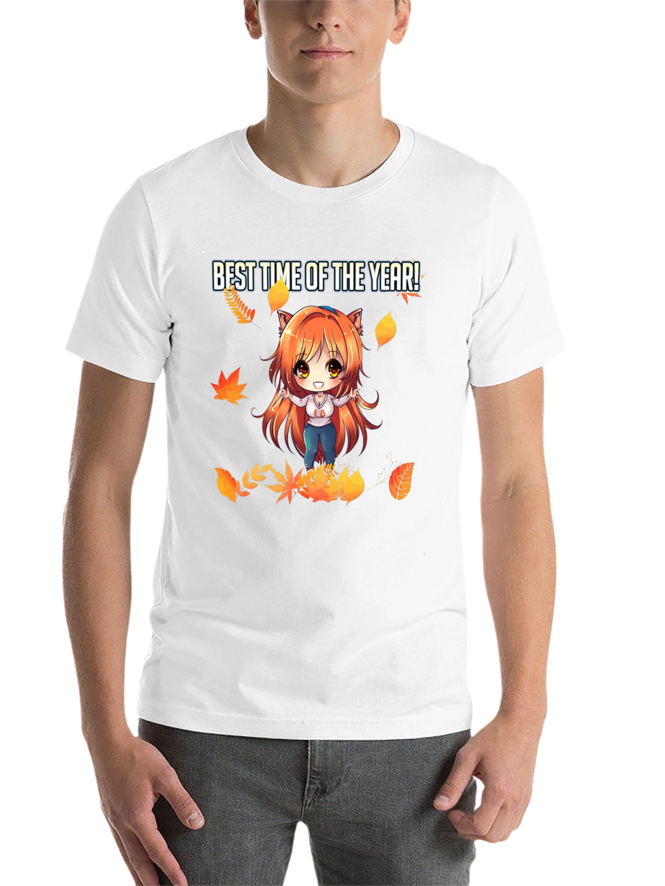 Black Anime Fall T-Shirt - Best Time of the Year! view 14