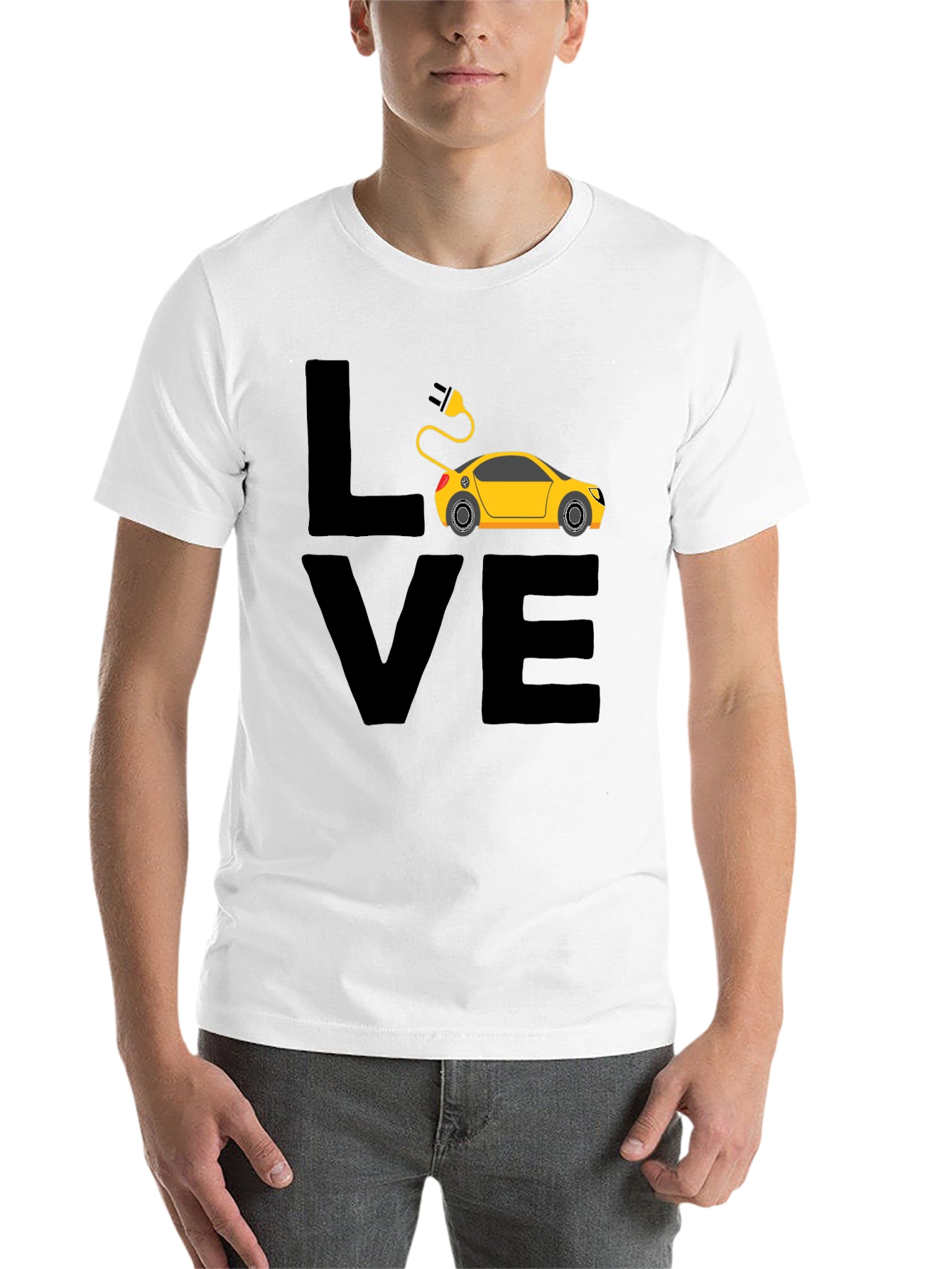 Black Electric Car Lover T-Shirt - Black view 14