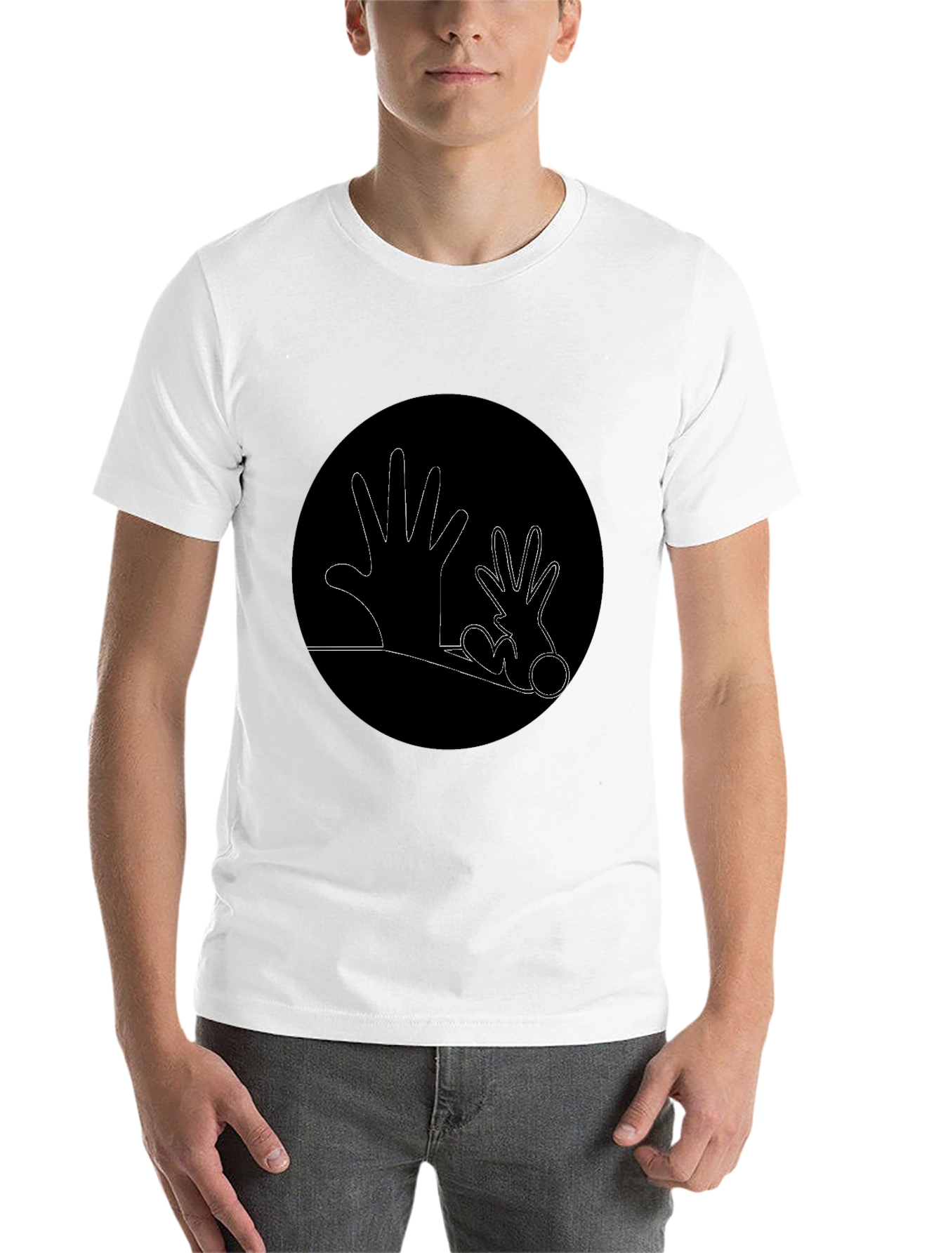 Black Hands Graphic Black T-Shirt view 14