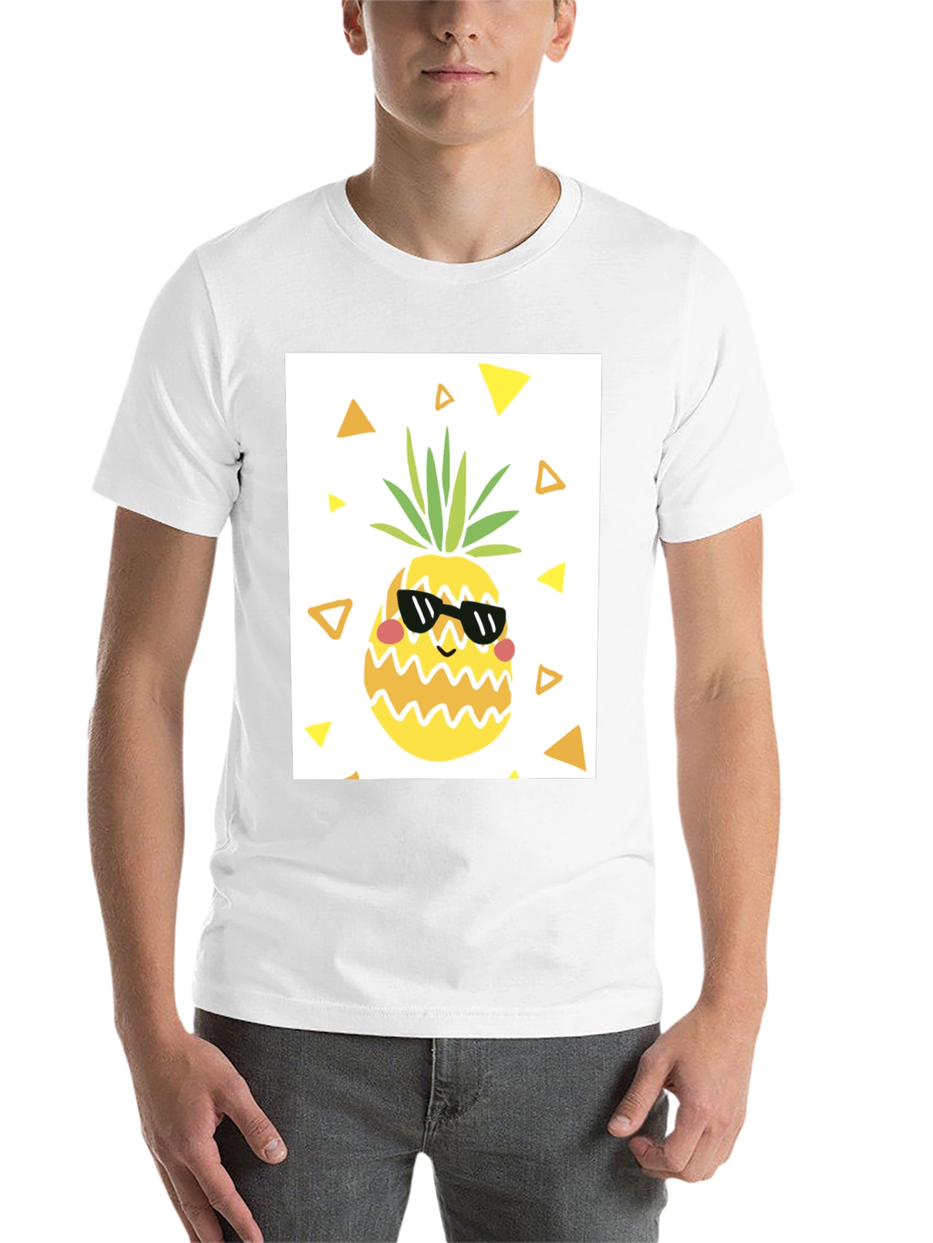 Black Cool Pineapple Graphic T-Shirt - Black Casual Tee view 14