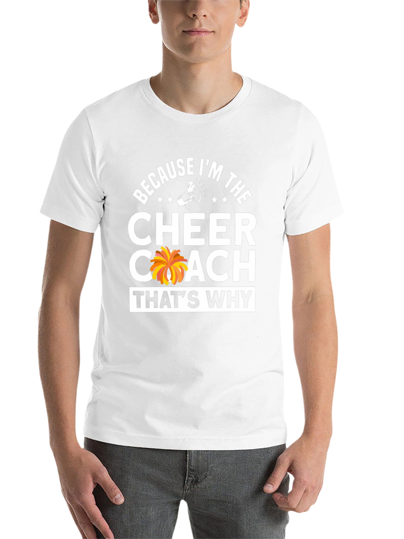 Black Cheer Coach T-Shirt: Because I'm The Cheer Coach! view 14