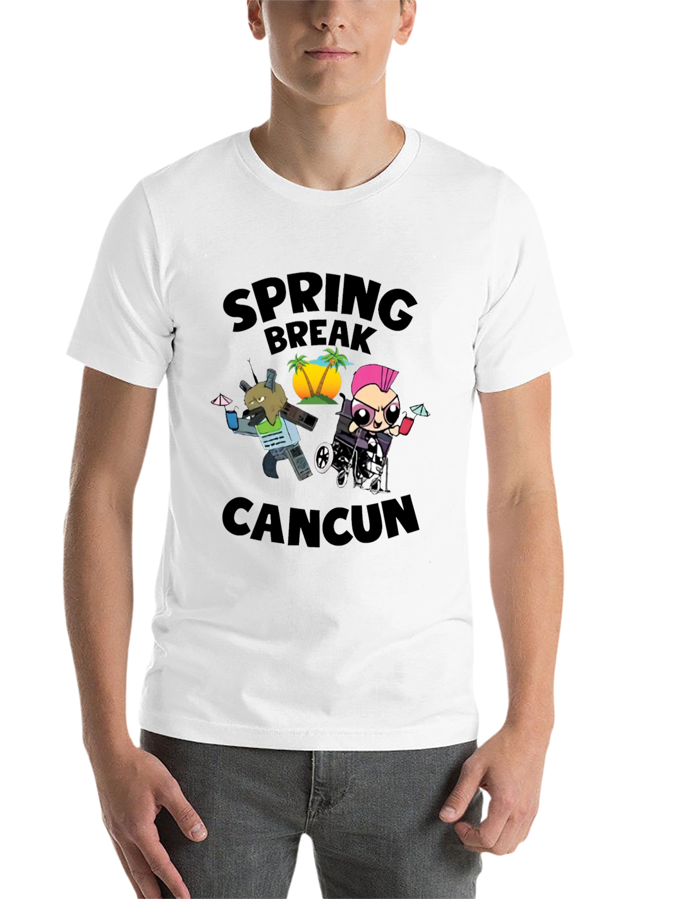 Black Spring Break Cancun Graphic Tee view 14