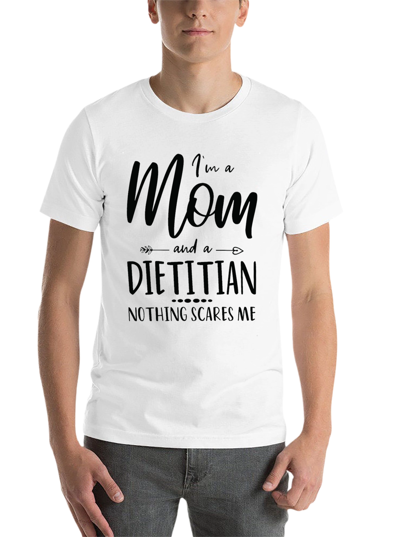 Black Mom and Dietitian T-Shirt - Nothing Scares Me! view 14