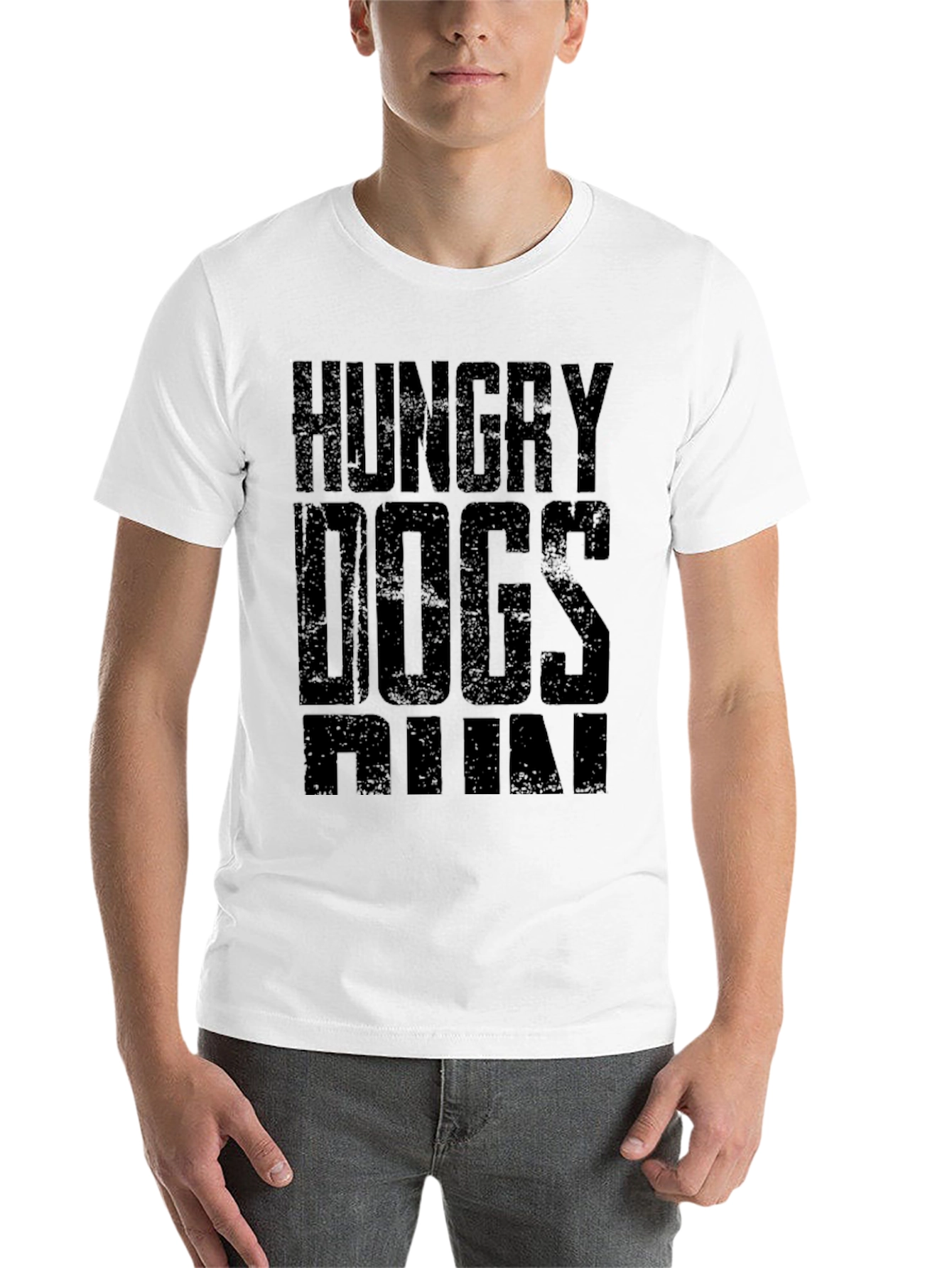Black Hungry Dogs Run Black Graphic T-Shirt view 14