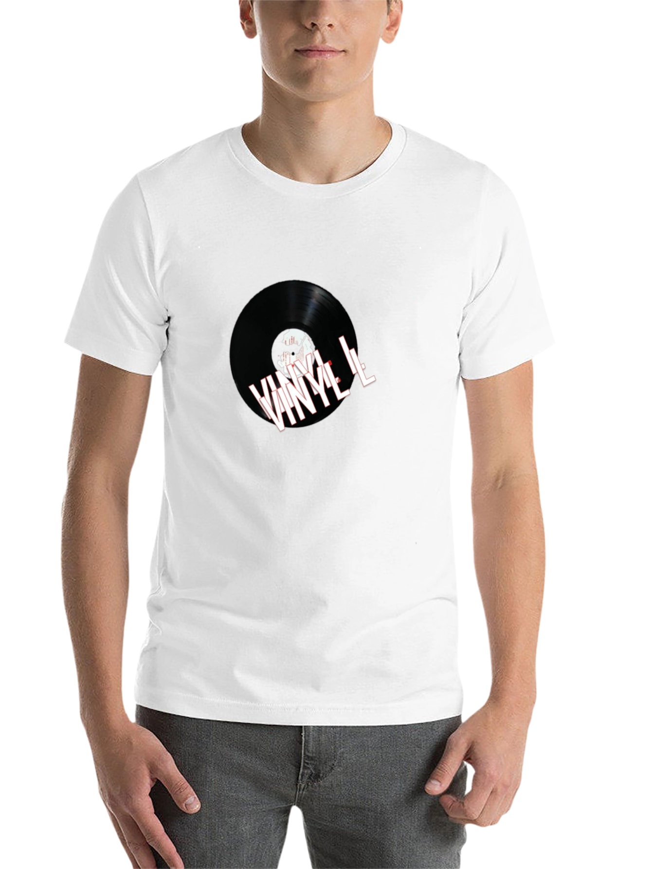 Black Vinyl Record Graphic Tee - Music Lover Fashion view 14