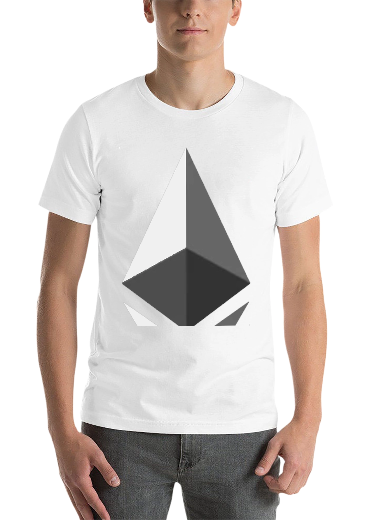 Black Geometric Diamond Graphic Tee - Modern Style view 14