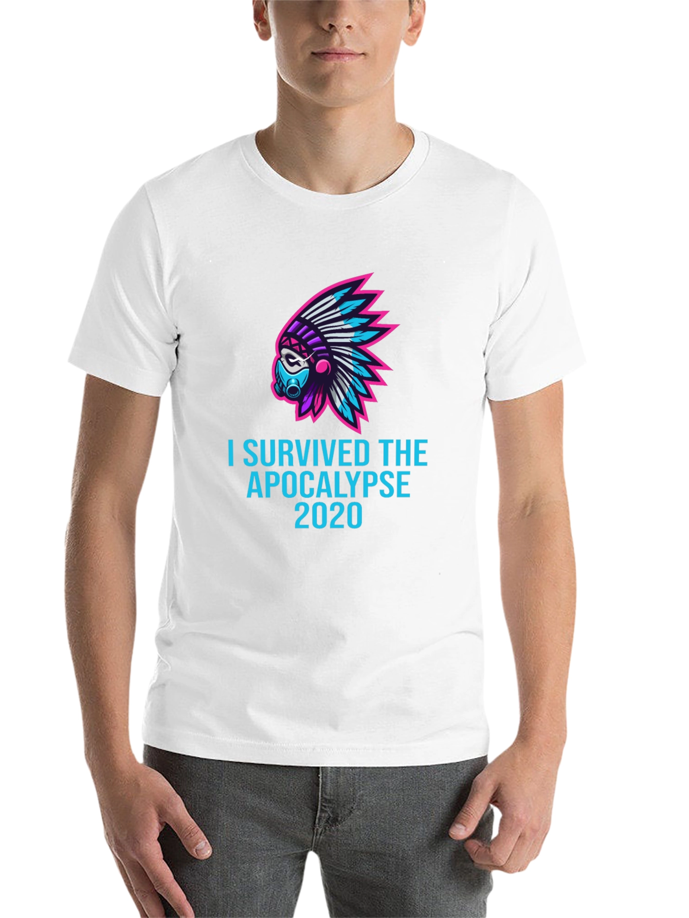 Black I Survived the Apocalypse 2020 T-Shirt view 14