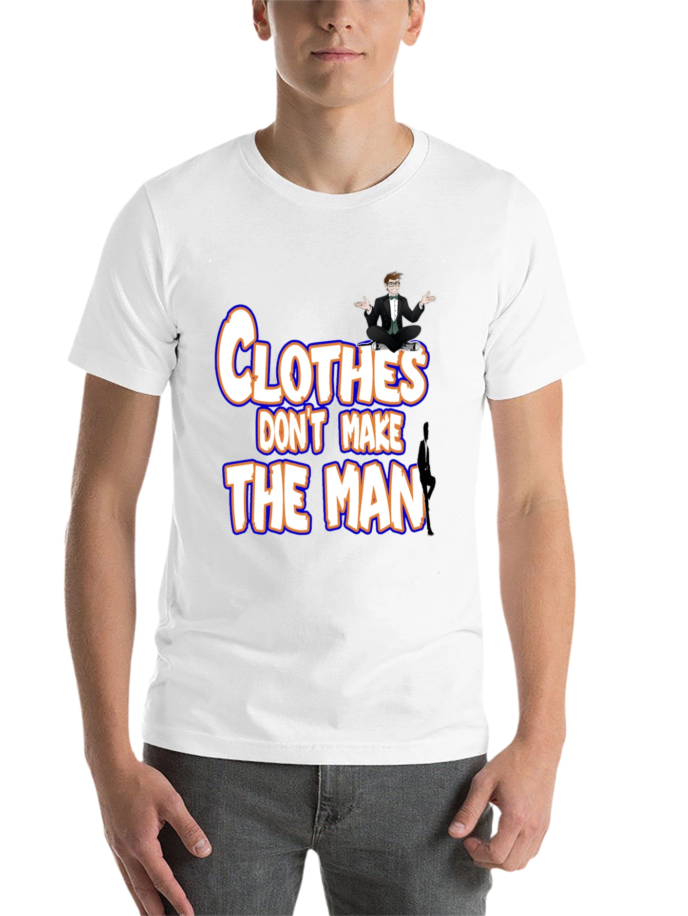 Black Clothes Don't Make the Man Graphic T-Shirt view 14