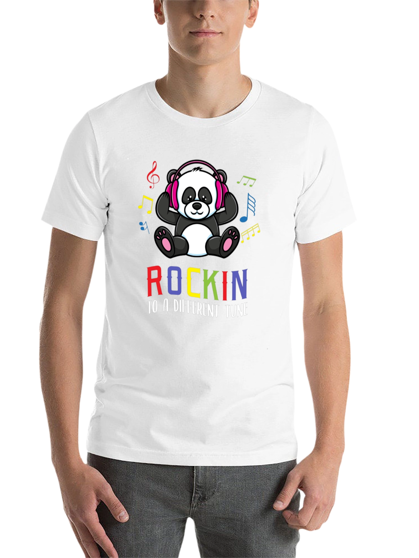 Black Rockin' Panda Music T-Shirt view 14