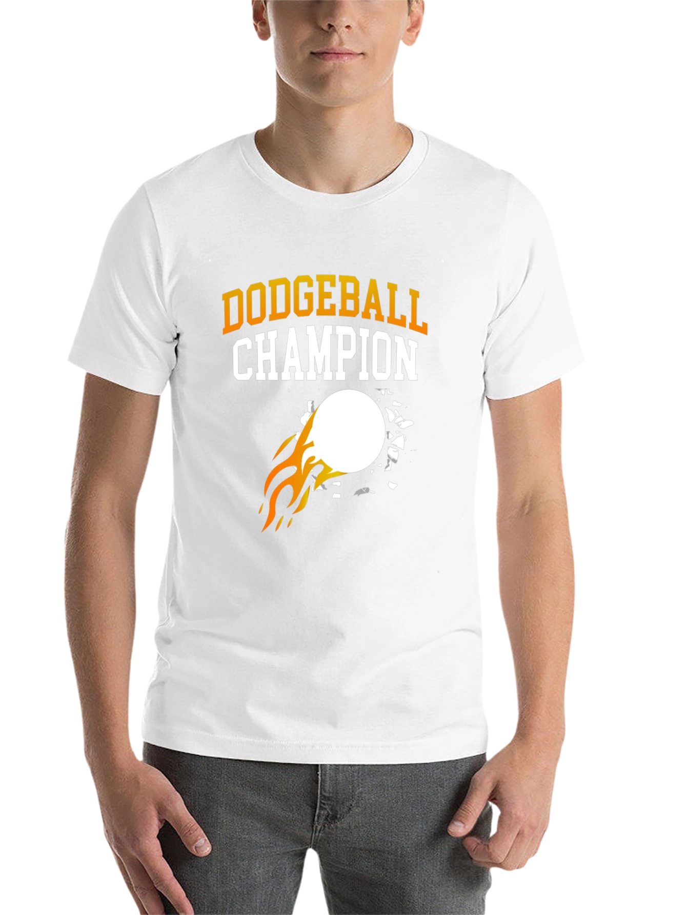 Black Dodgeball Champion Graphic T-Shirt view 14