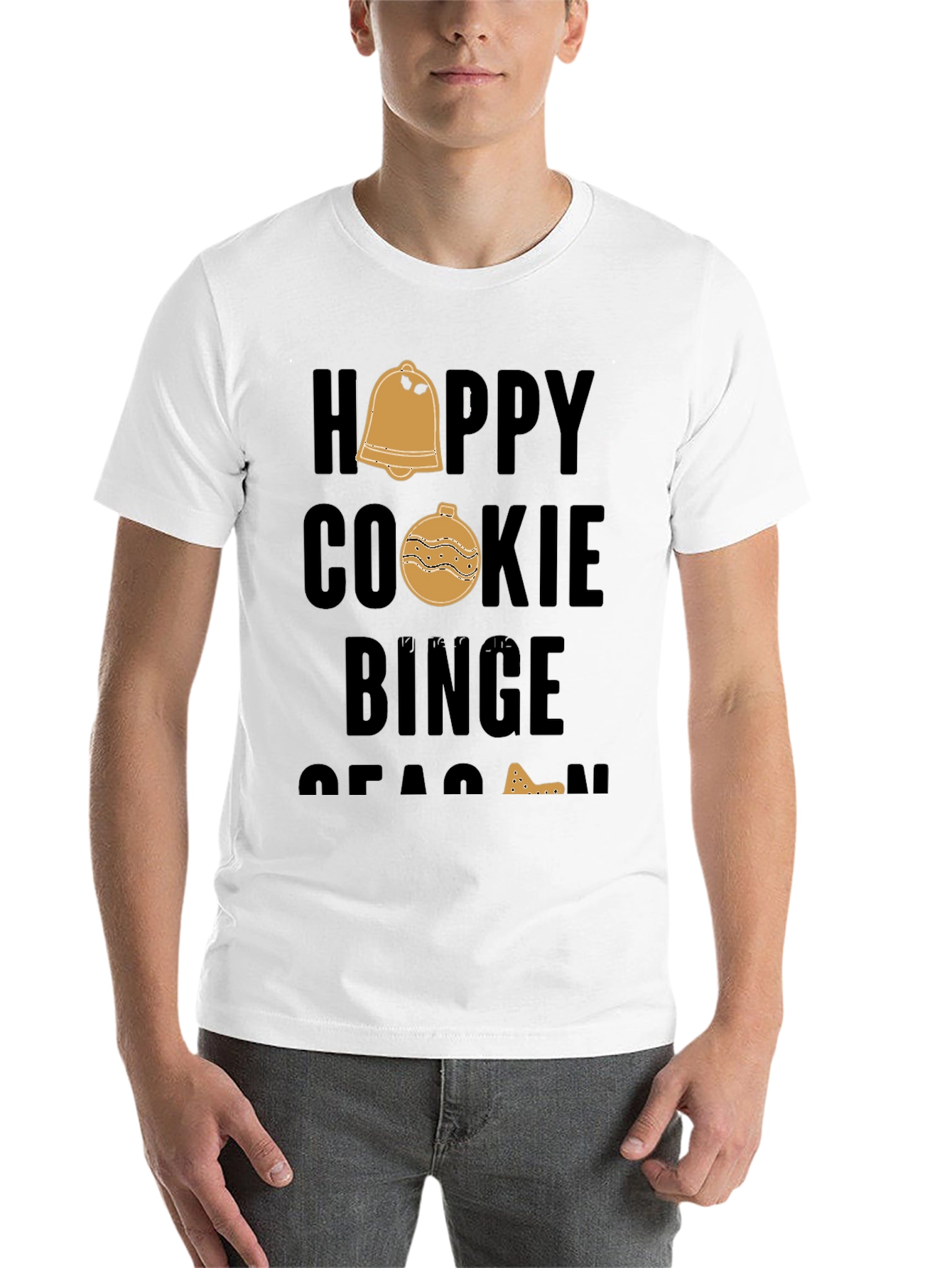 Black Happy Cookie Binge Season Black T-Shirt view 14